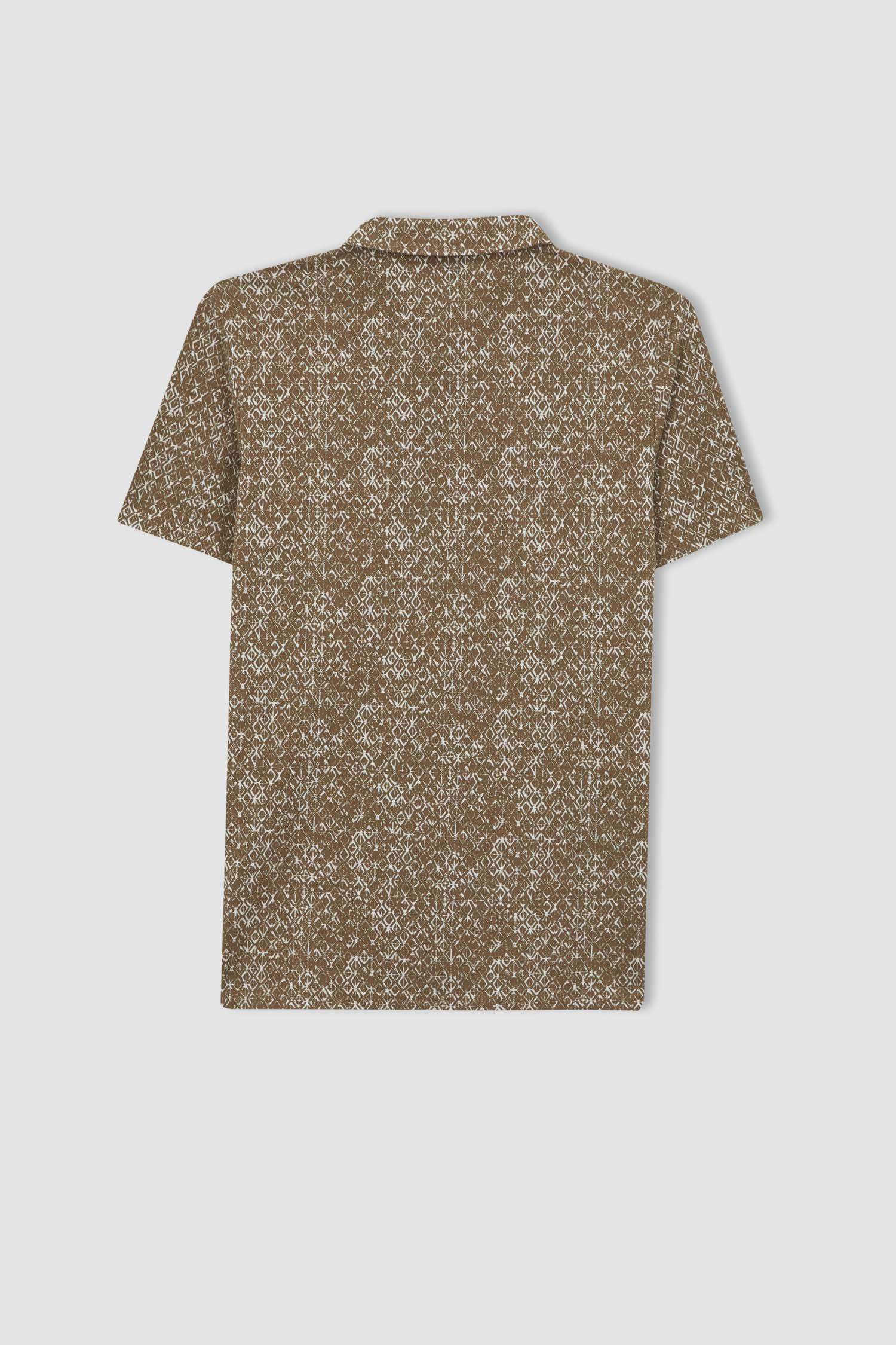 T-shirt Polo en coton imprimé Coupe Moderne