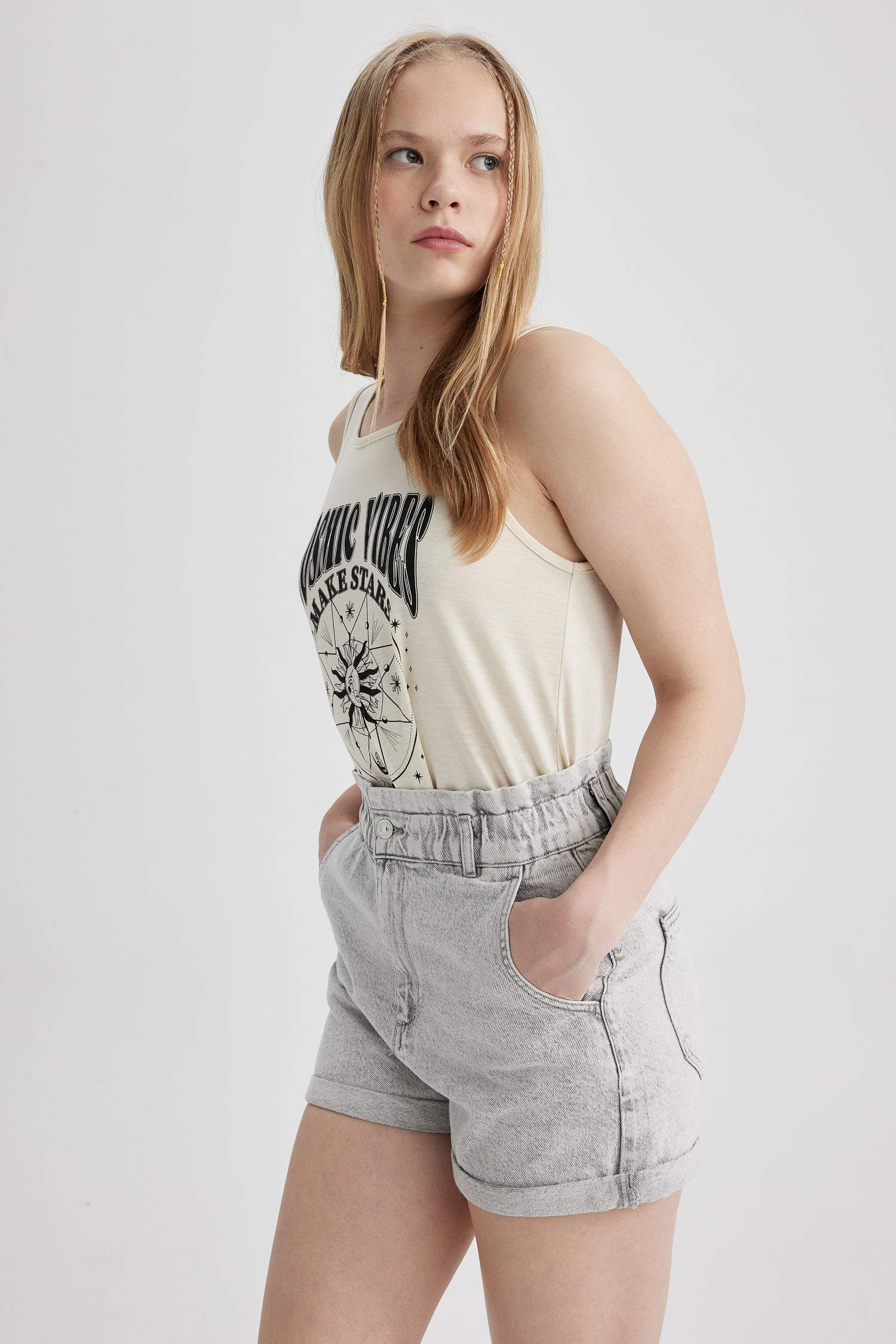 Regular Fit Printed Crew Neck Undershirt