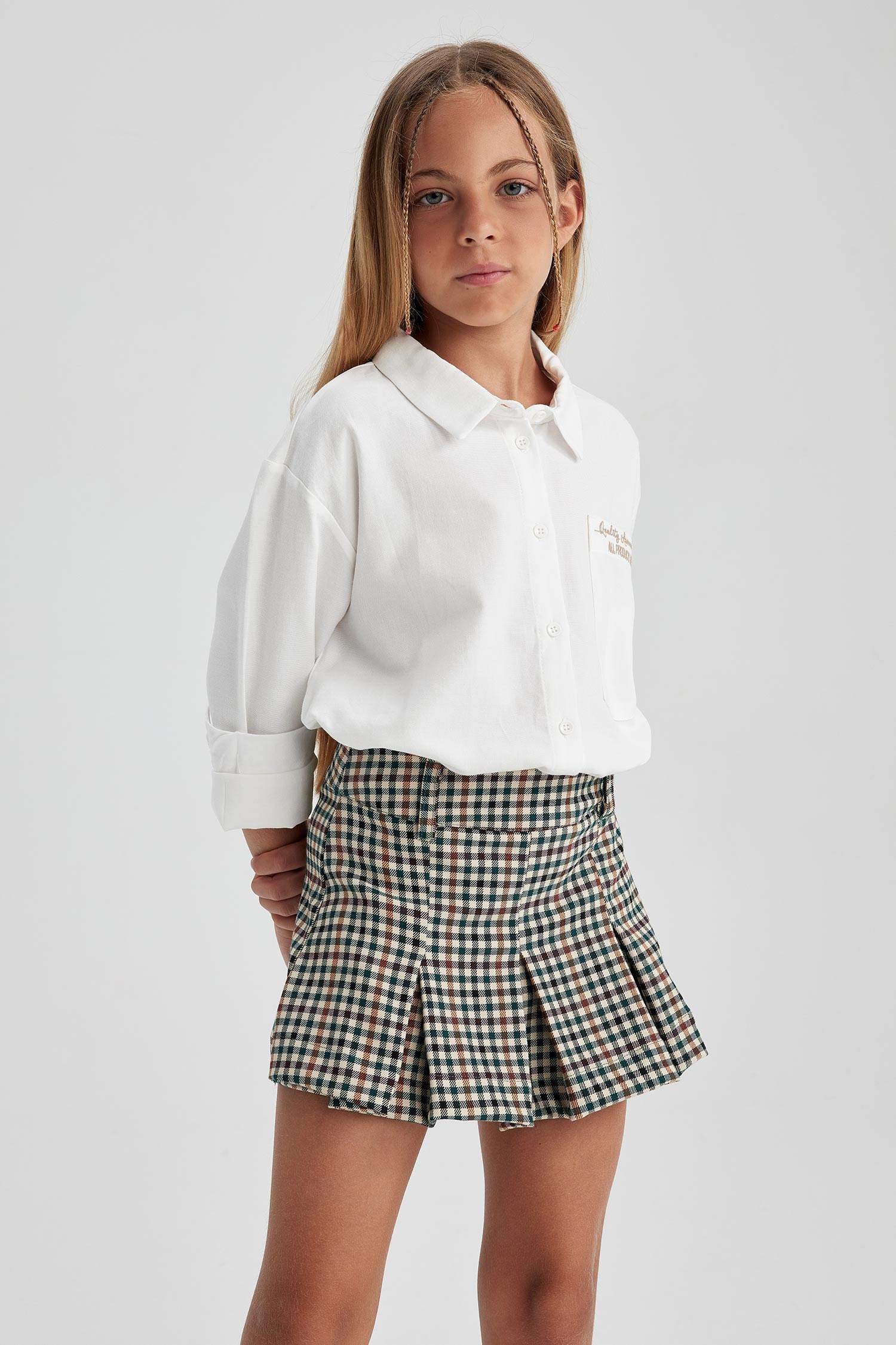 قميص مدرسه اوفر سايز كم طويل