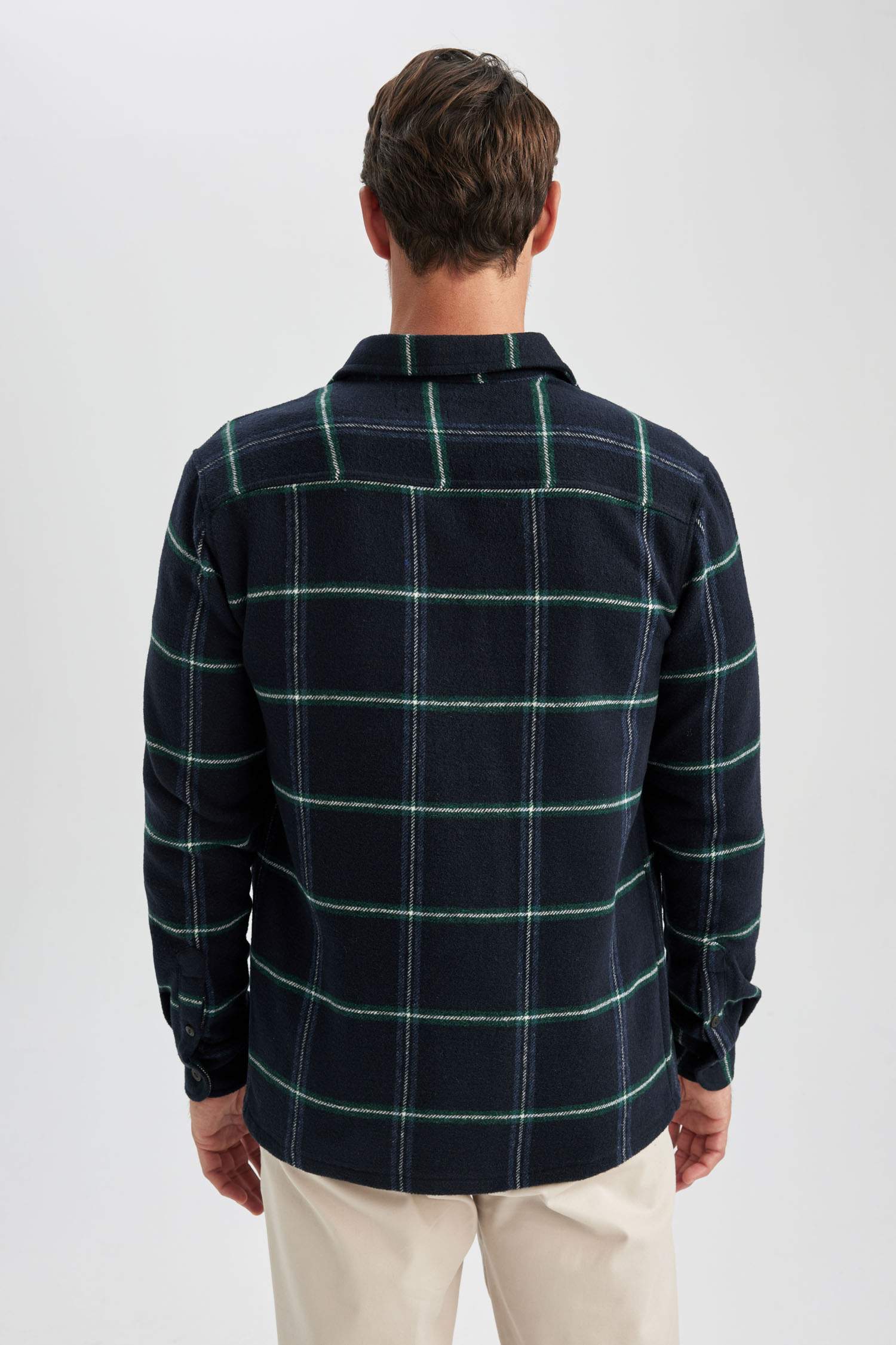 поло жаға Ұзын жеңді көйлек