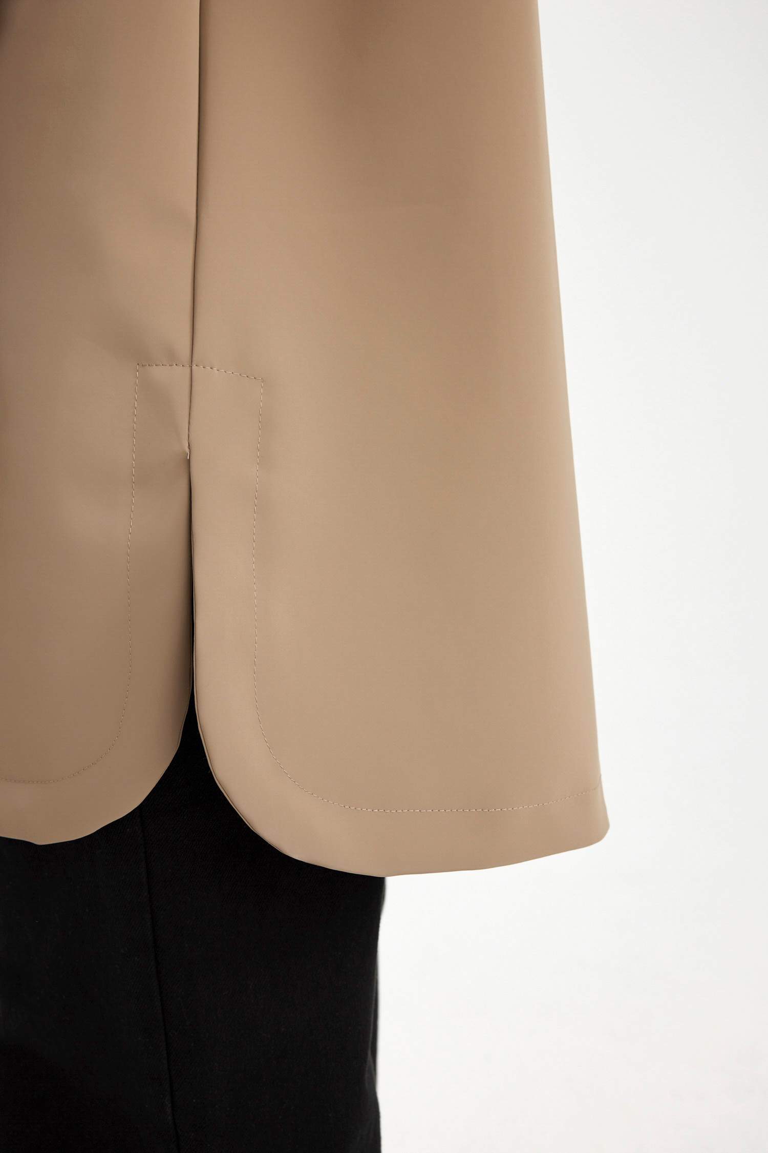 Su Geçirmez Uzun Mevsimlik Yağmurluk Oversize Geniş Kalıp Kapüşonlu Fermuarlı Cepli