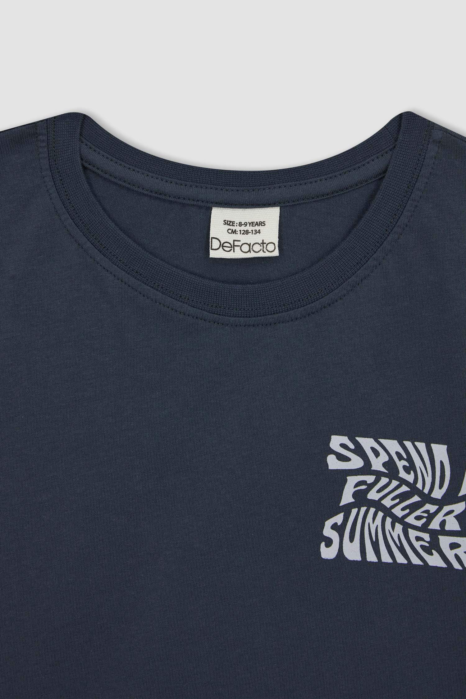 Oversize Fit Printed Short Sleeve T-Shirt