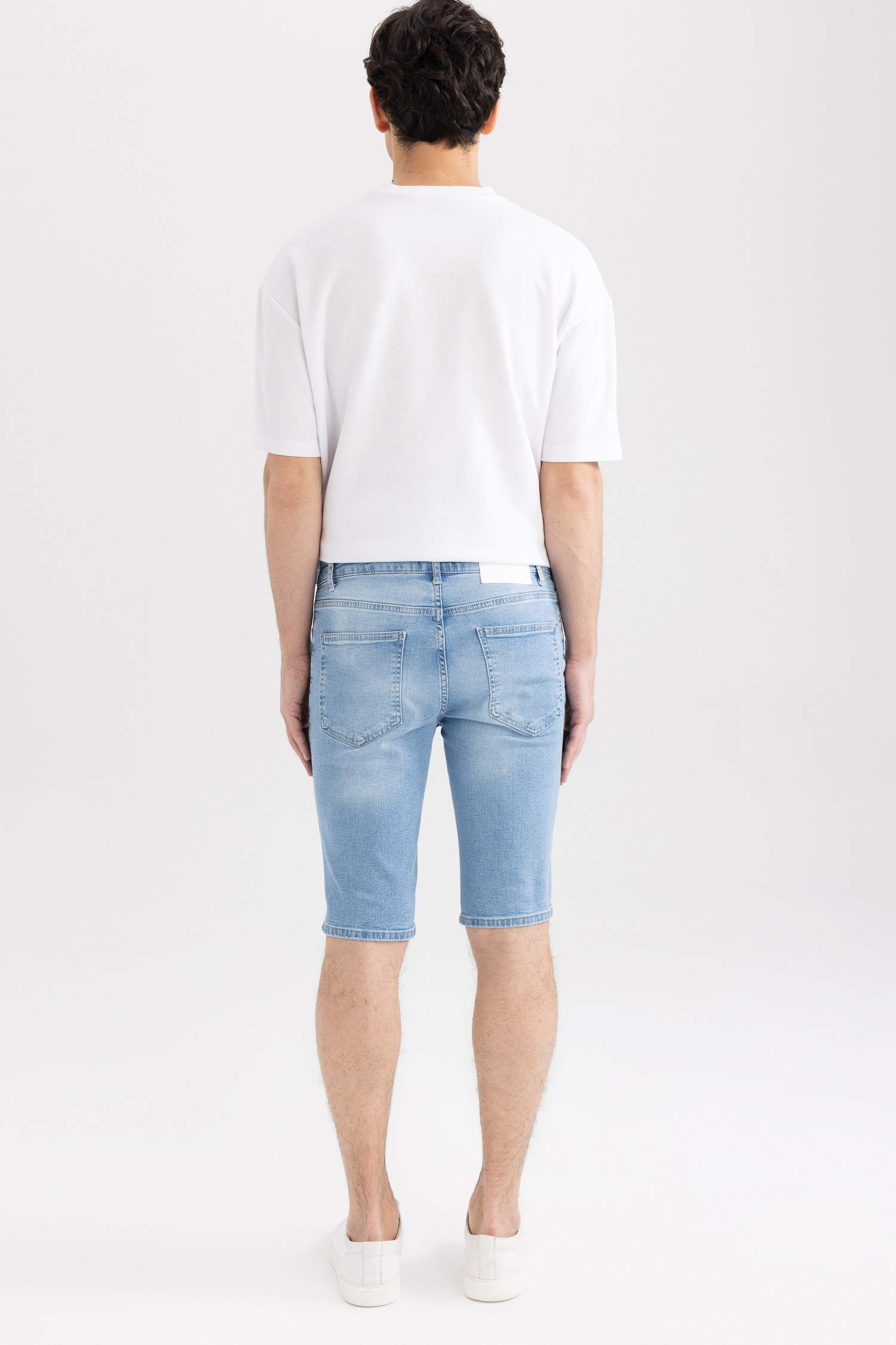 Slim Fit Denim Bermuda