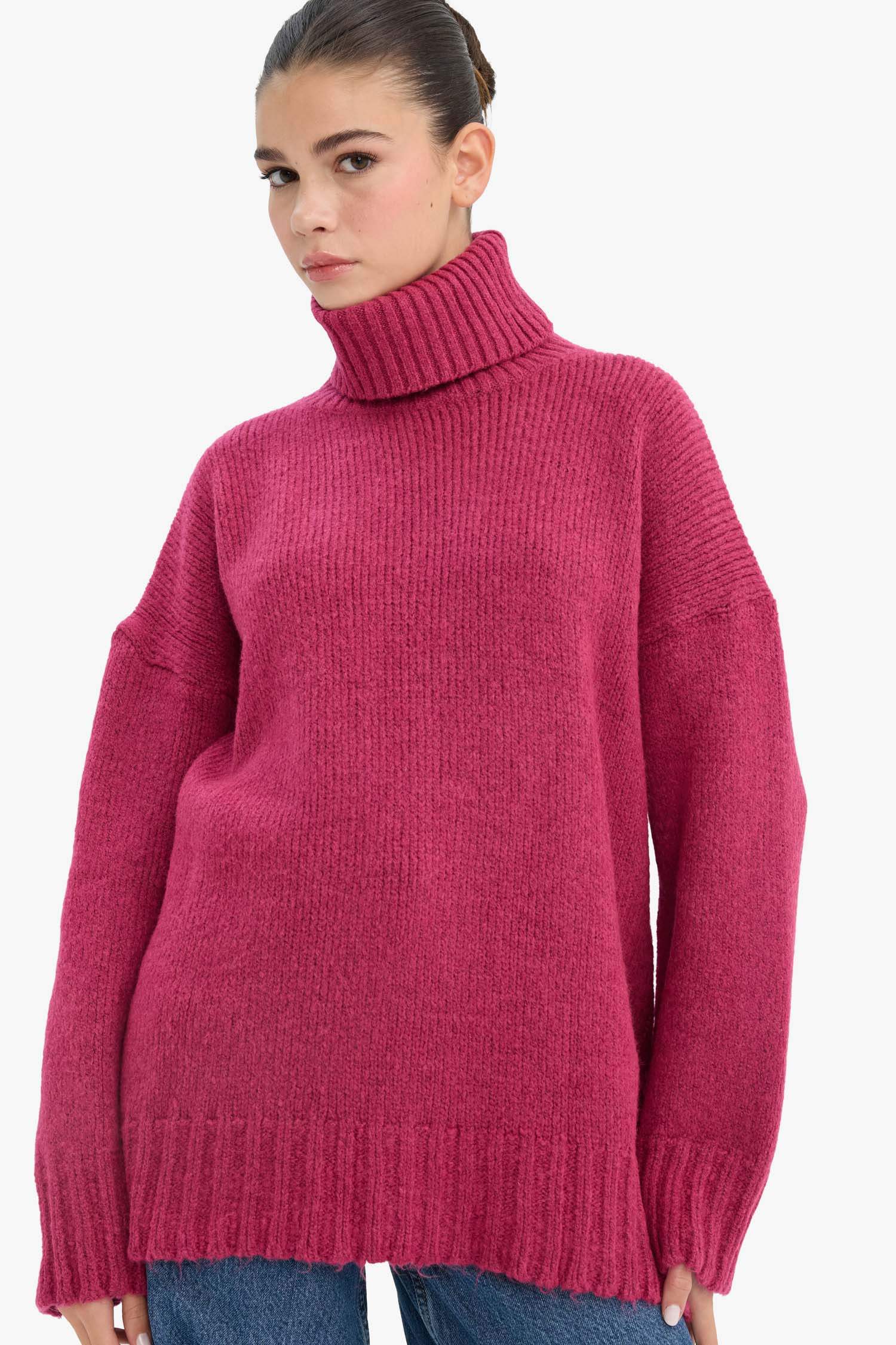 Oversize Fit Turtleneck Tunic