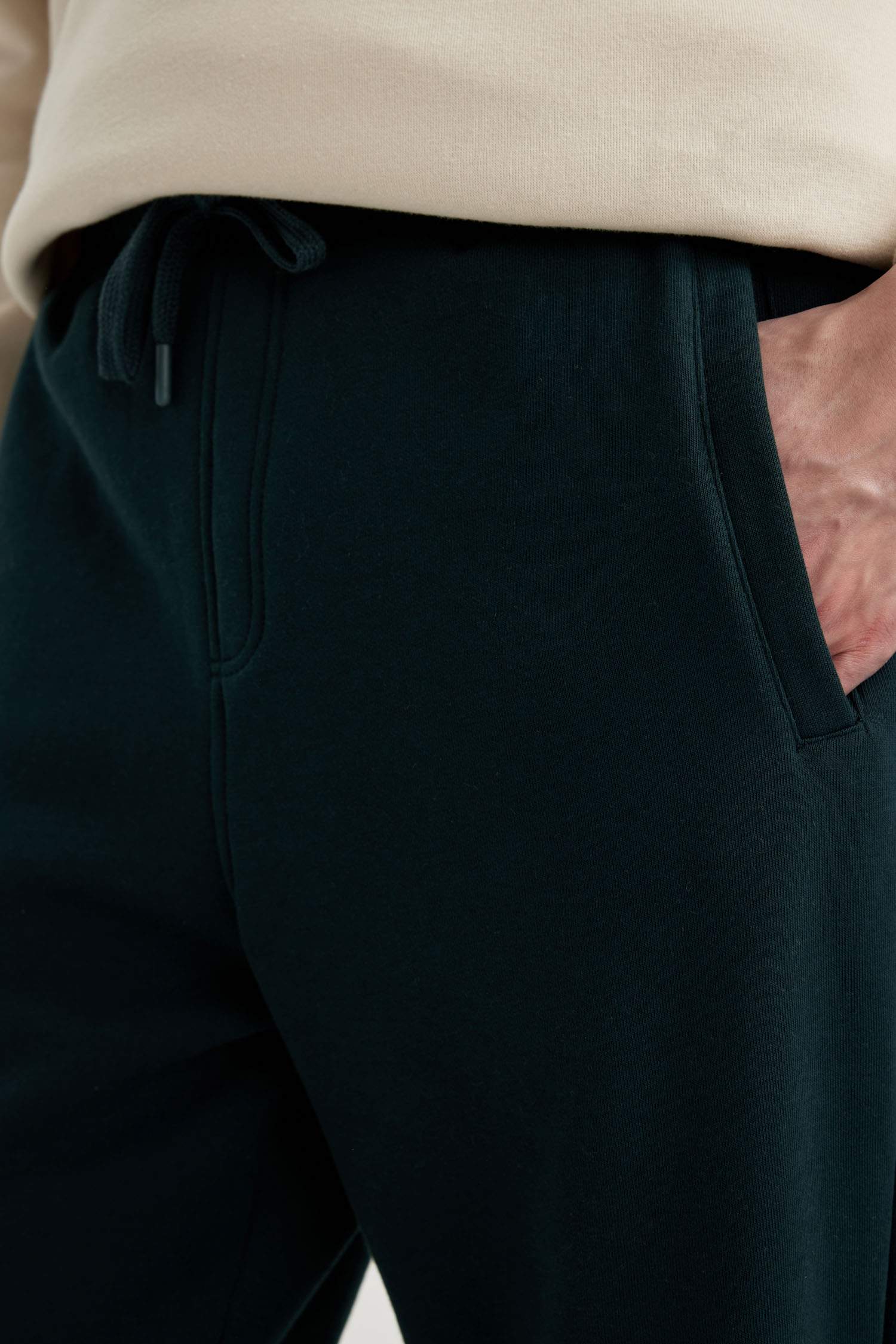 Jogger Eşofman Altı Standart Fit Basic Düz Beli Bağcıklı Lastikli Paça Cepli