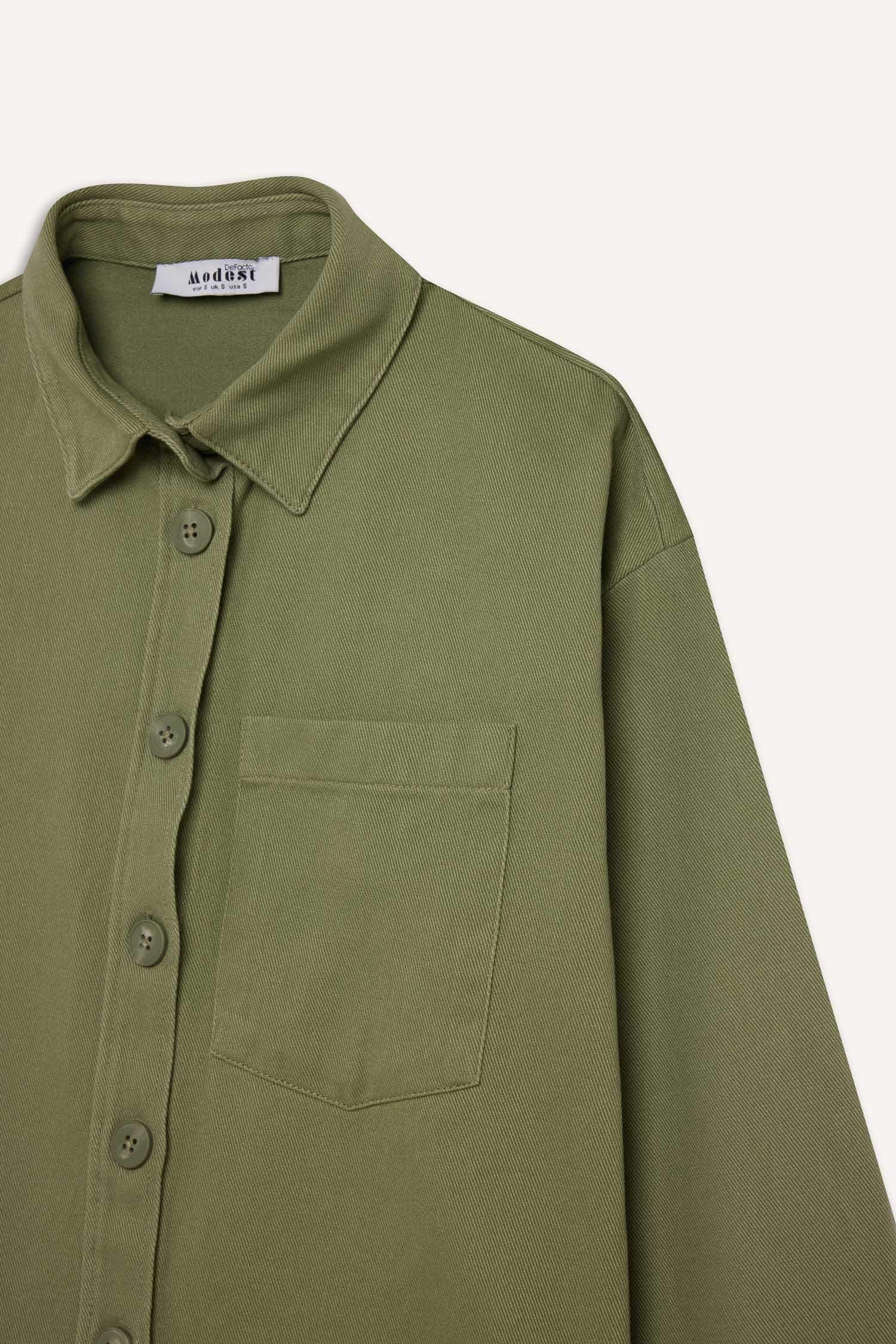 قميص سادة بيزك ردن طويل قصة مريحة