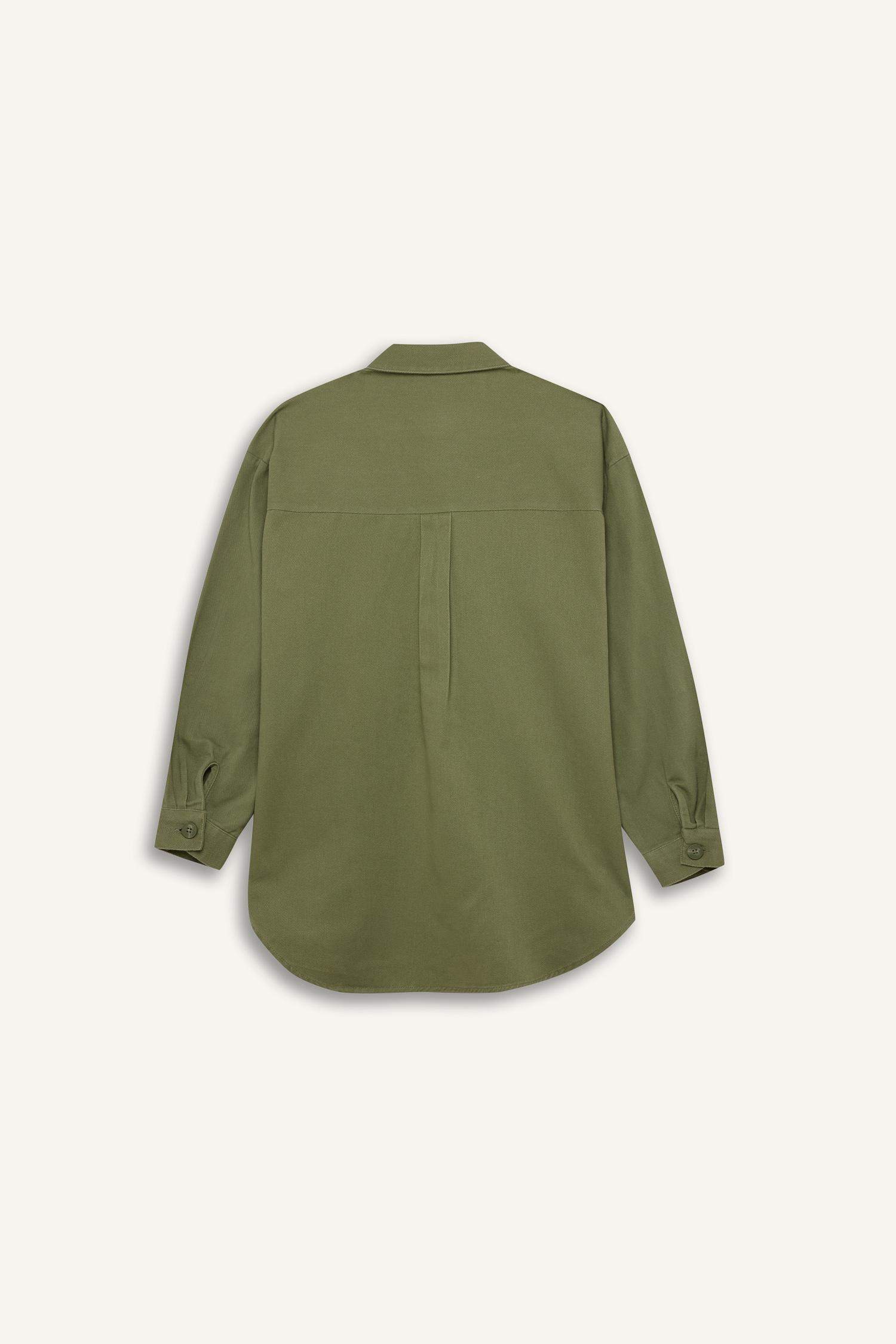 قميص سادة بيزك ردن طويل قصة مريحة