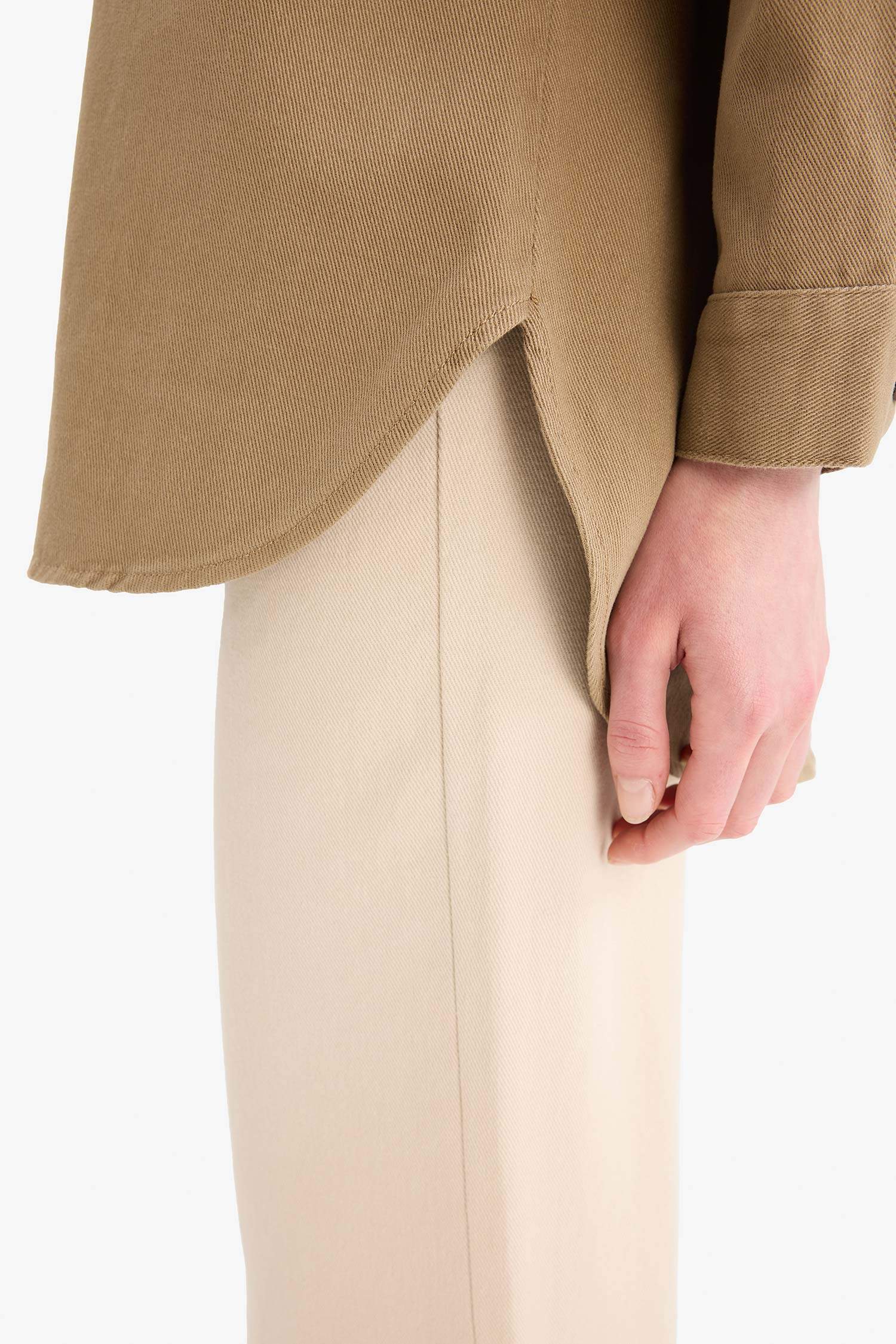 Relax Fit Basic Gabardine Shirt Tunic