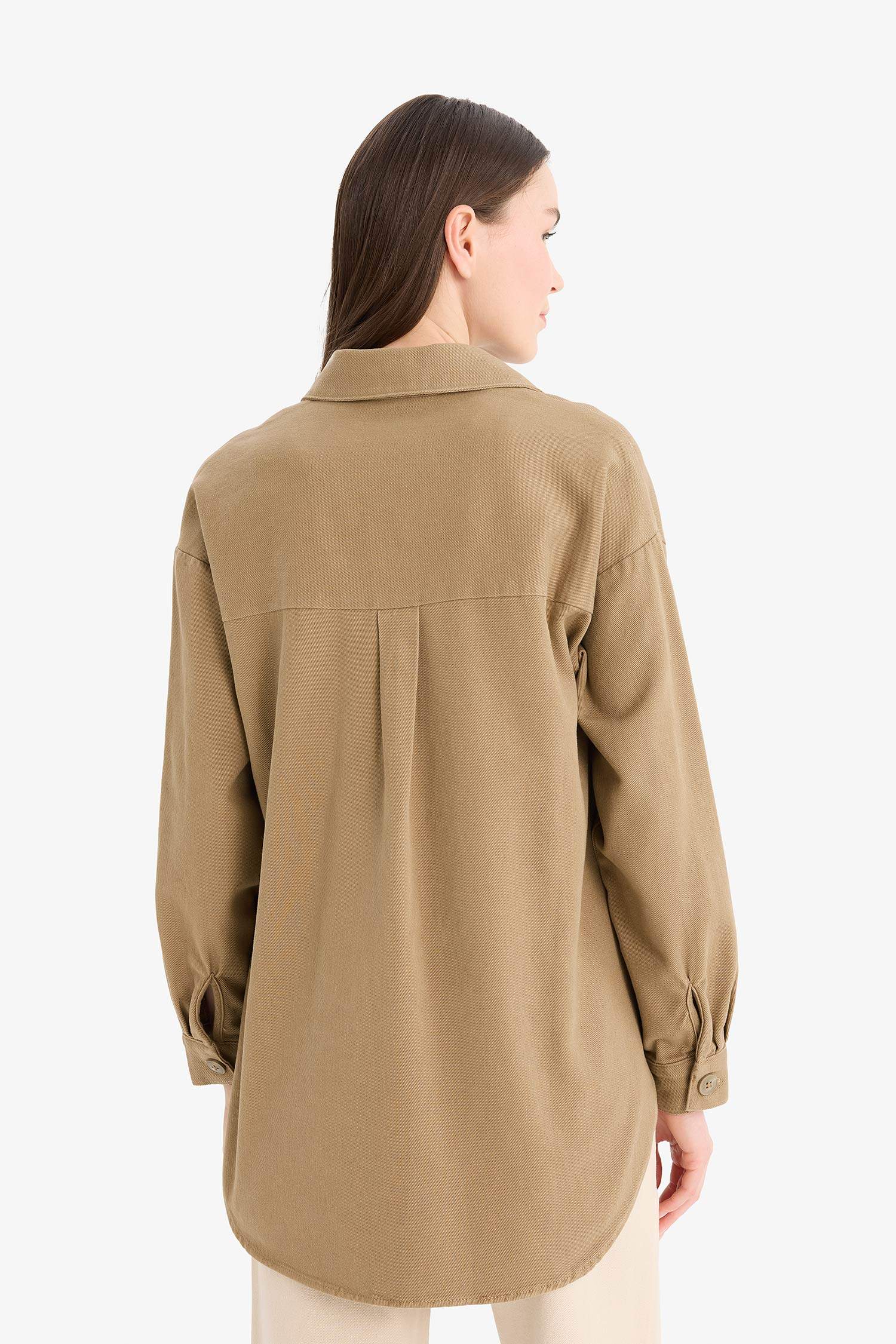 Relax Fit Basic Gabardine Shirt Tunic
