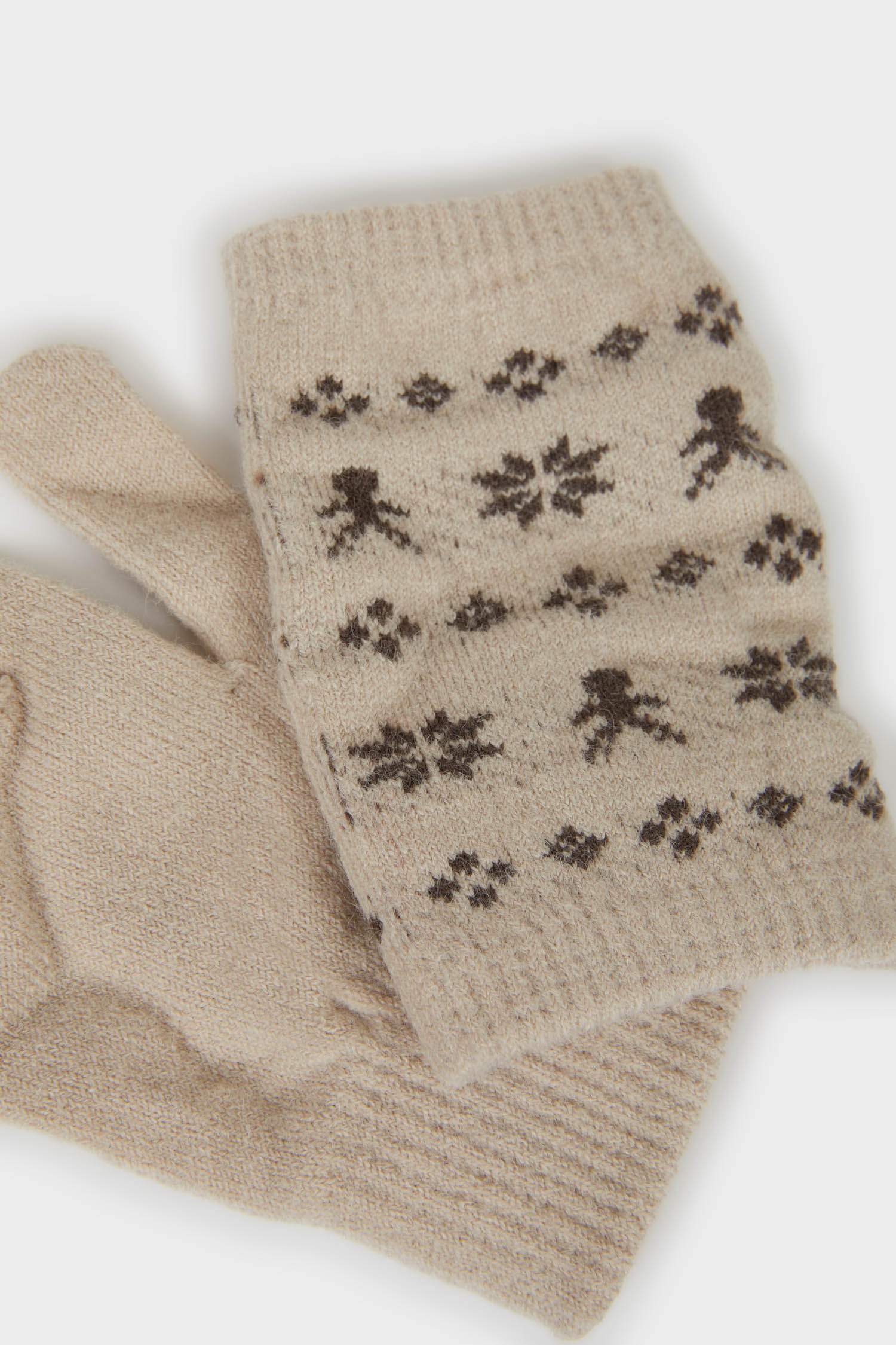 Женские трикотажные перчатки (набор из 2-х)