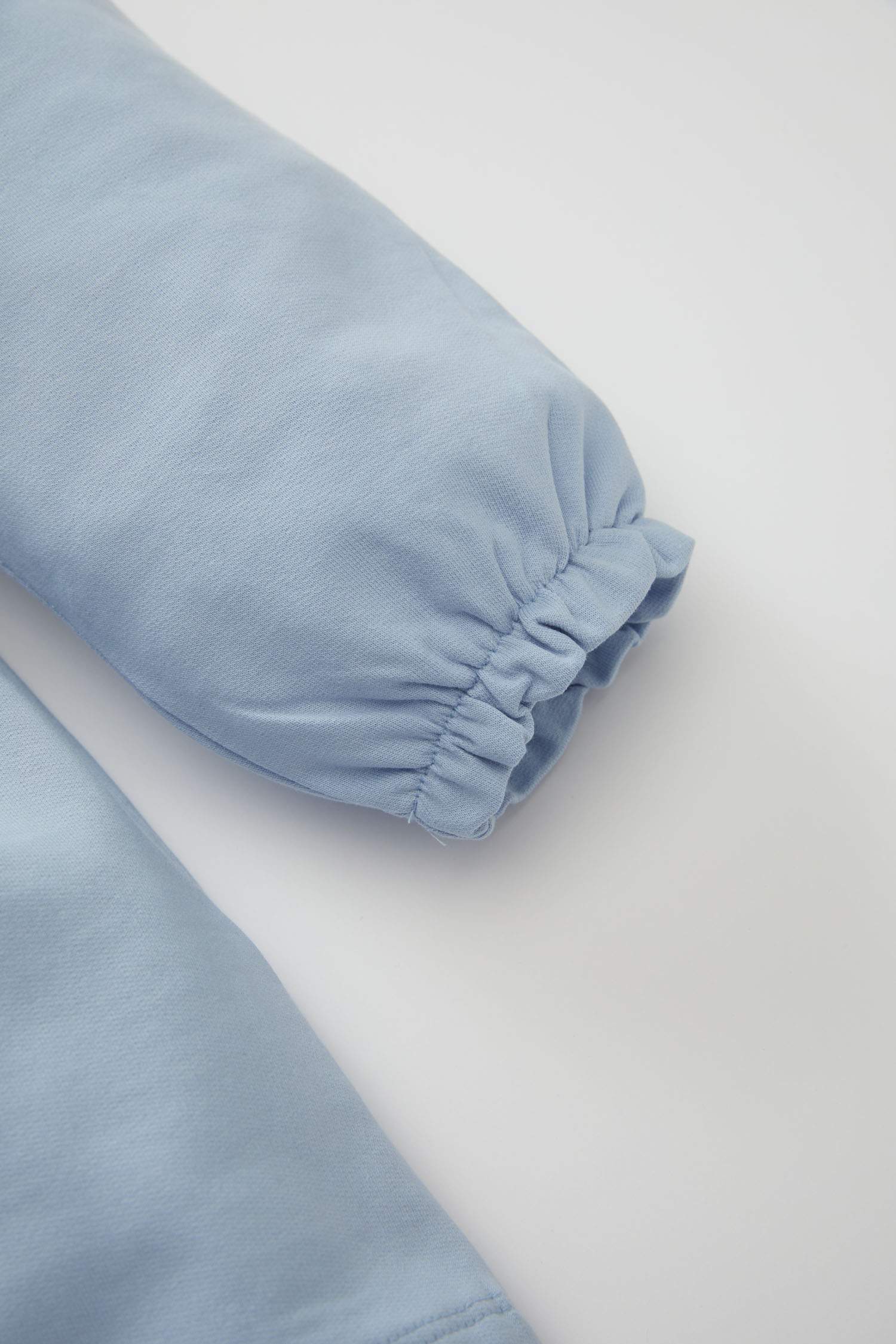 Kız Bebek Bisiklet Yaka Çiçek Baskılı Uzun Kollu Sweatshirt Elbise