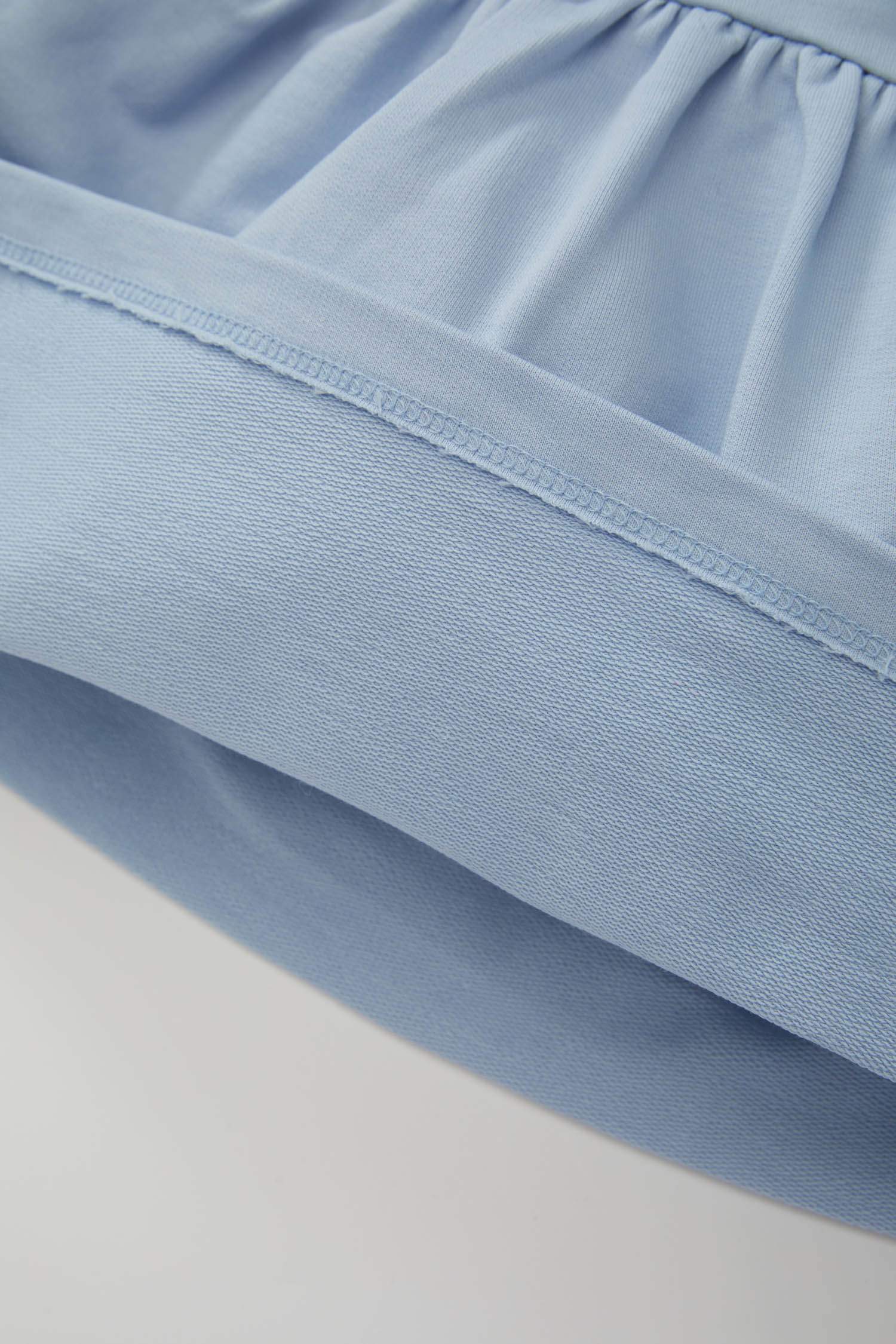 Kız Bebek Bisiklet Yaka Çiçek Baskılı Uzun Kollu Sweatshirt Elbise