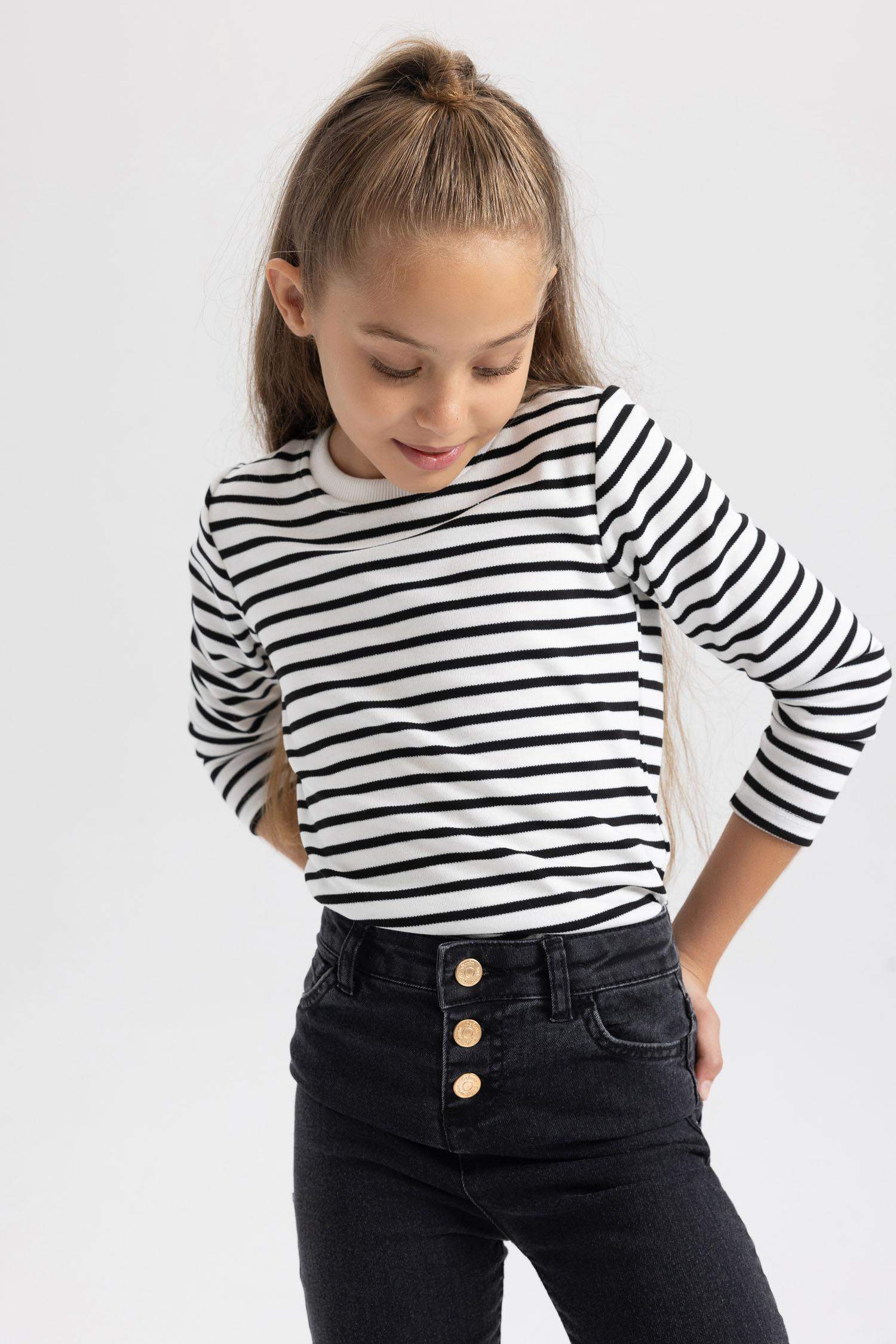 Girl Fitted Long Sleeve T-Shirt