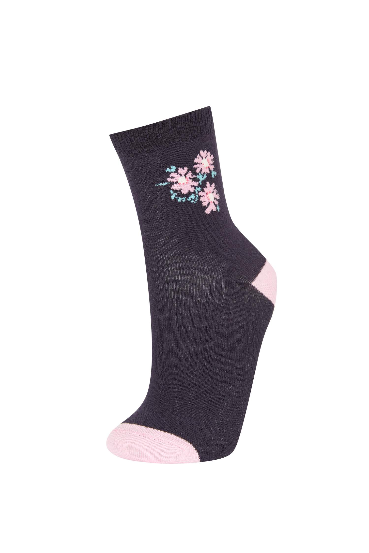 جوارب طويلة قطن بناتي - 3 قطع