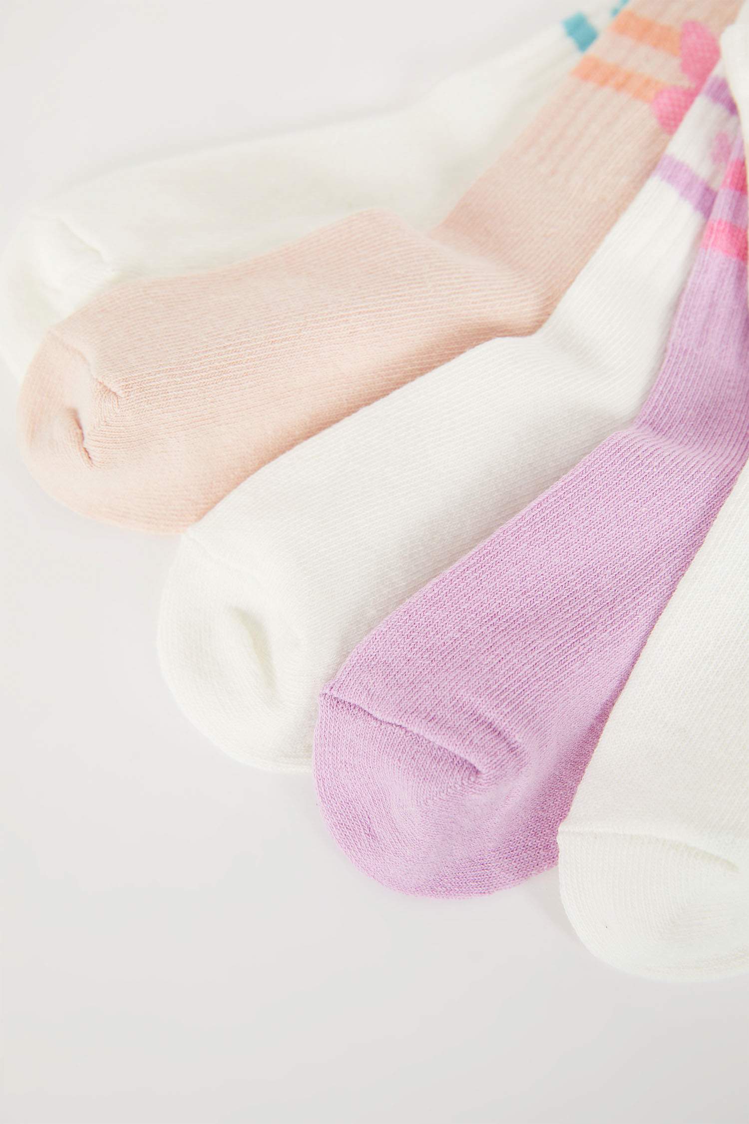 Носки из хлопка для девочек, 5 пар