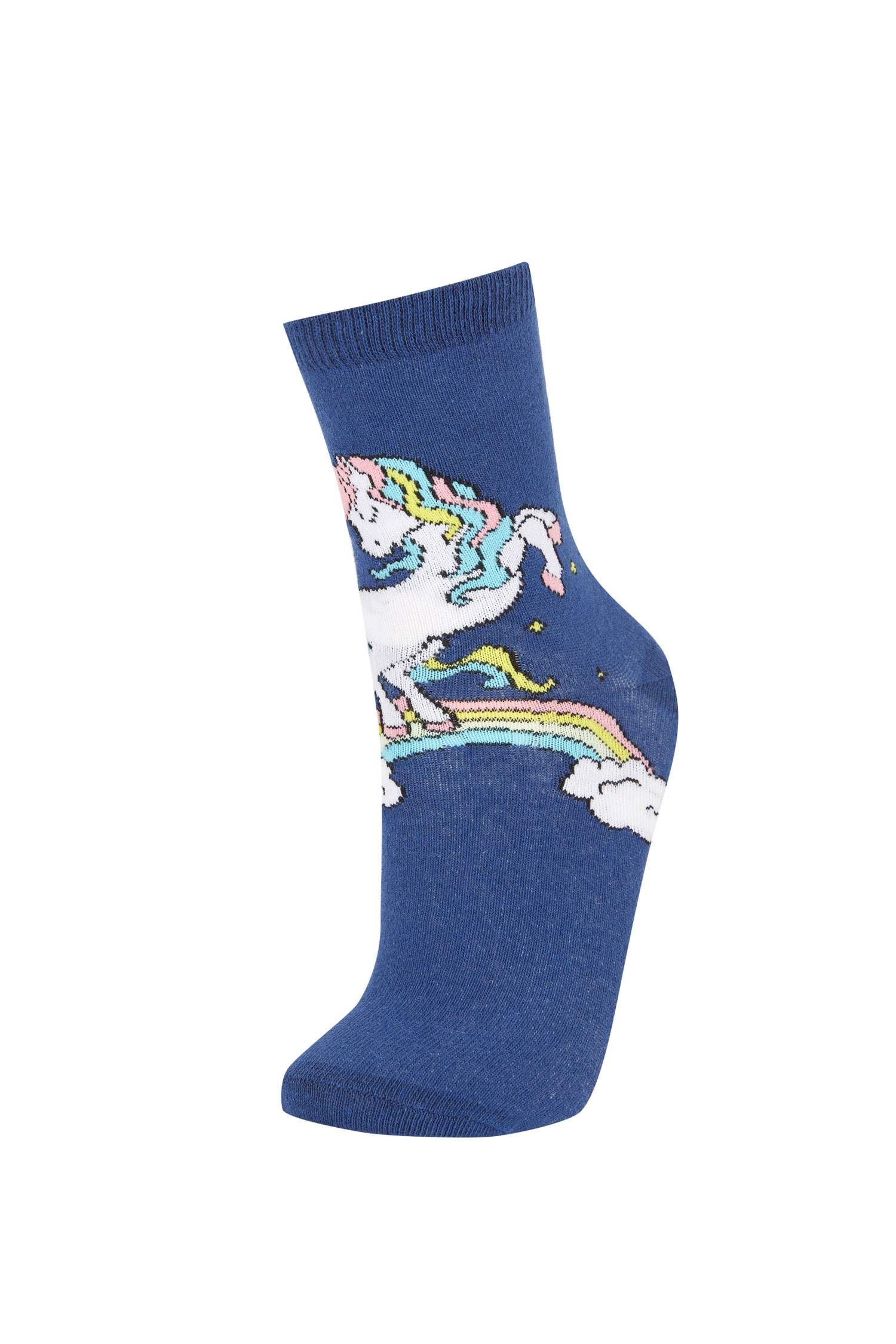 جوارب طويلة قطن بناتي - 5 قطع