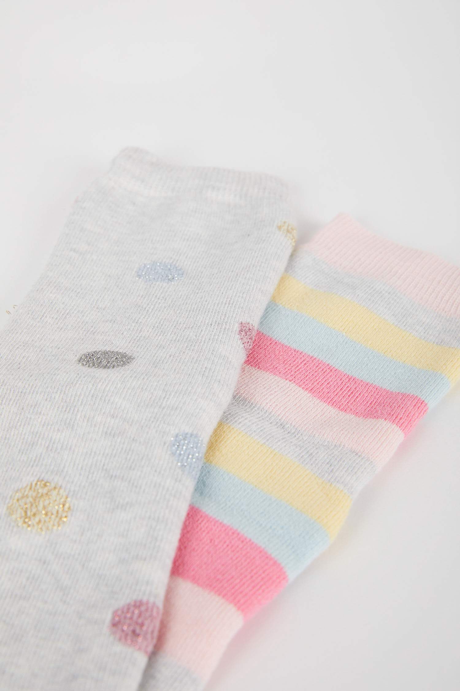 Носки из хлопка для девочек, 2 пары