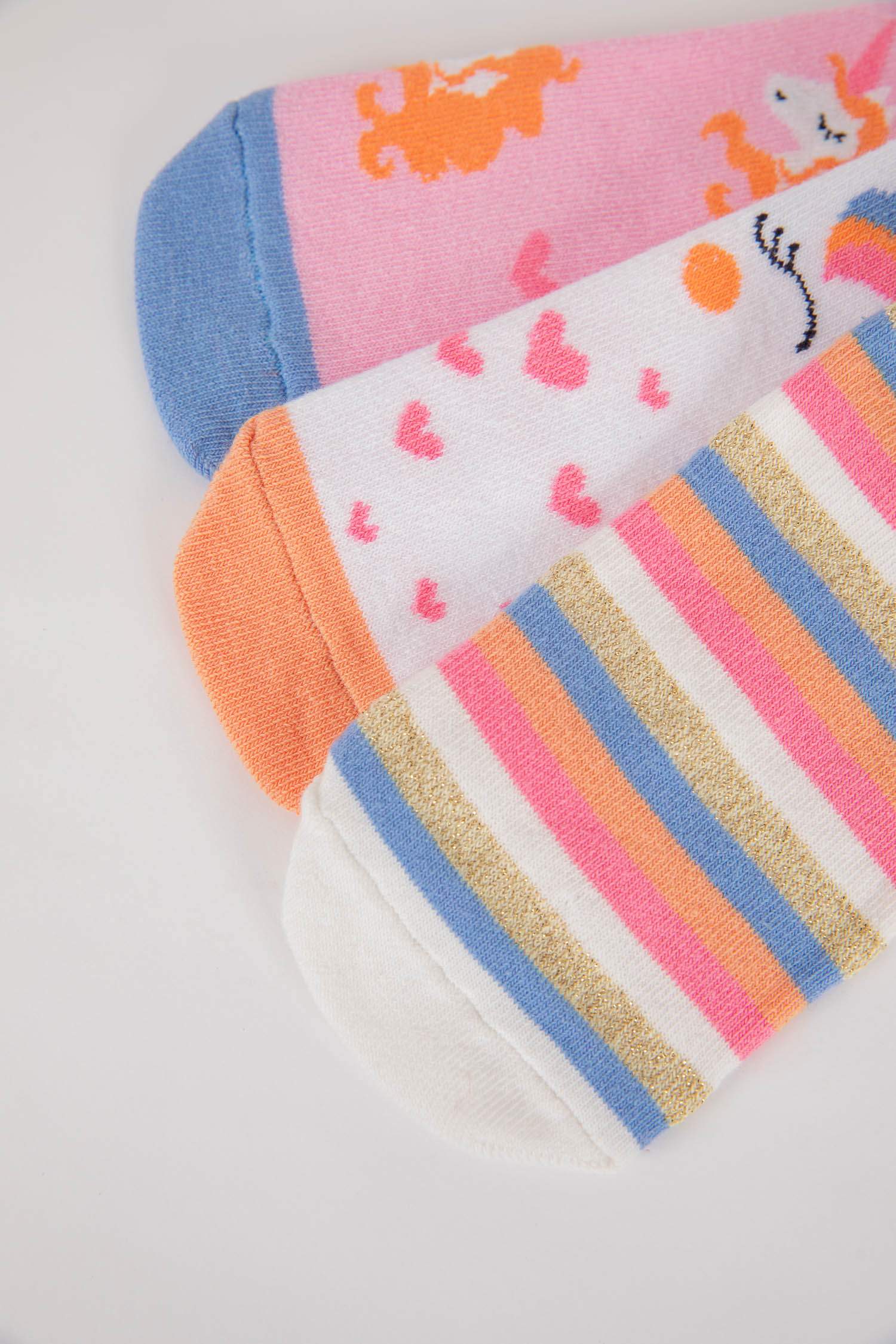 Носки из хлопка для девочек, 3 пары