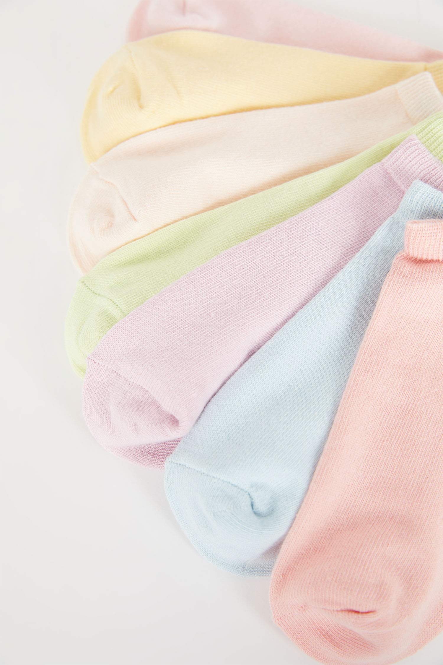 Kız Çocuk 7'li Pamuklu Patik Çorap