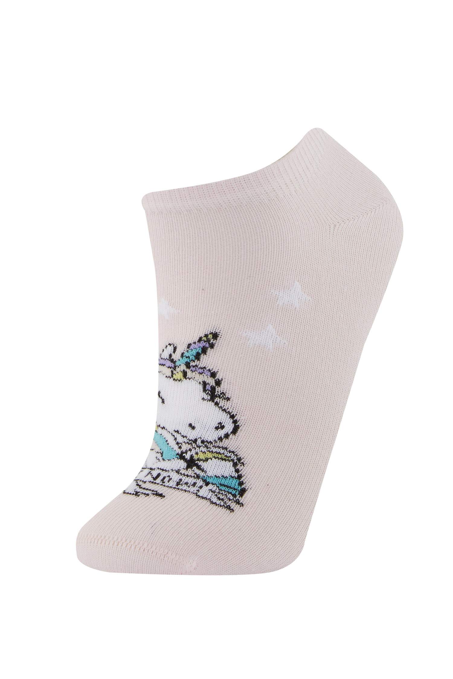 Kız Çocuk 5'li Pamuklu Uzun Çorap