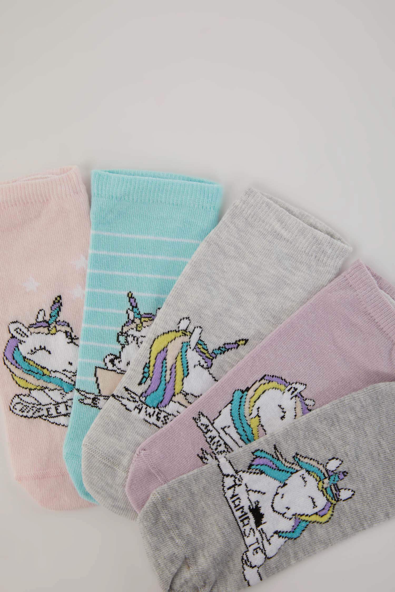 Kız Çocuk 5'li Pamuklu Uzun Çorap