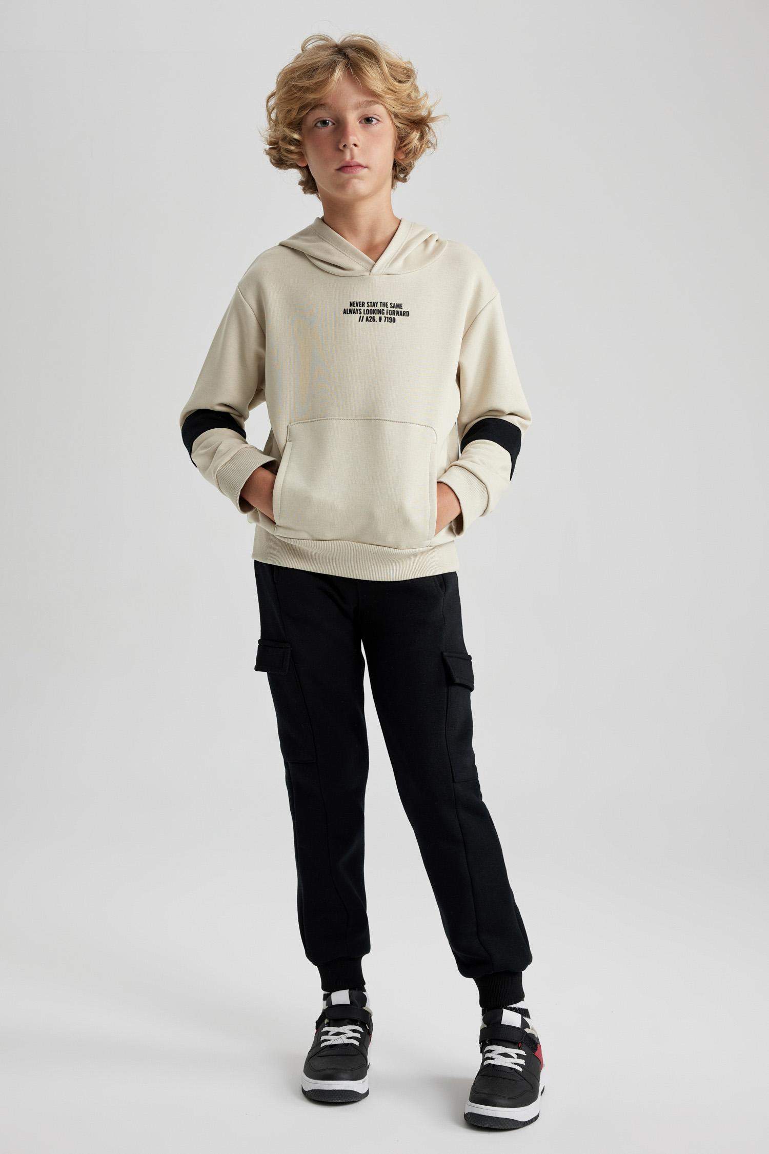 Свитшот оверсайз с капюшоном для мальчиков