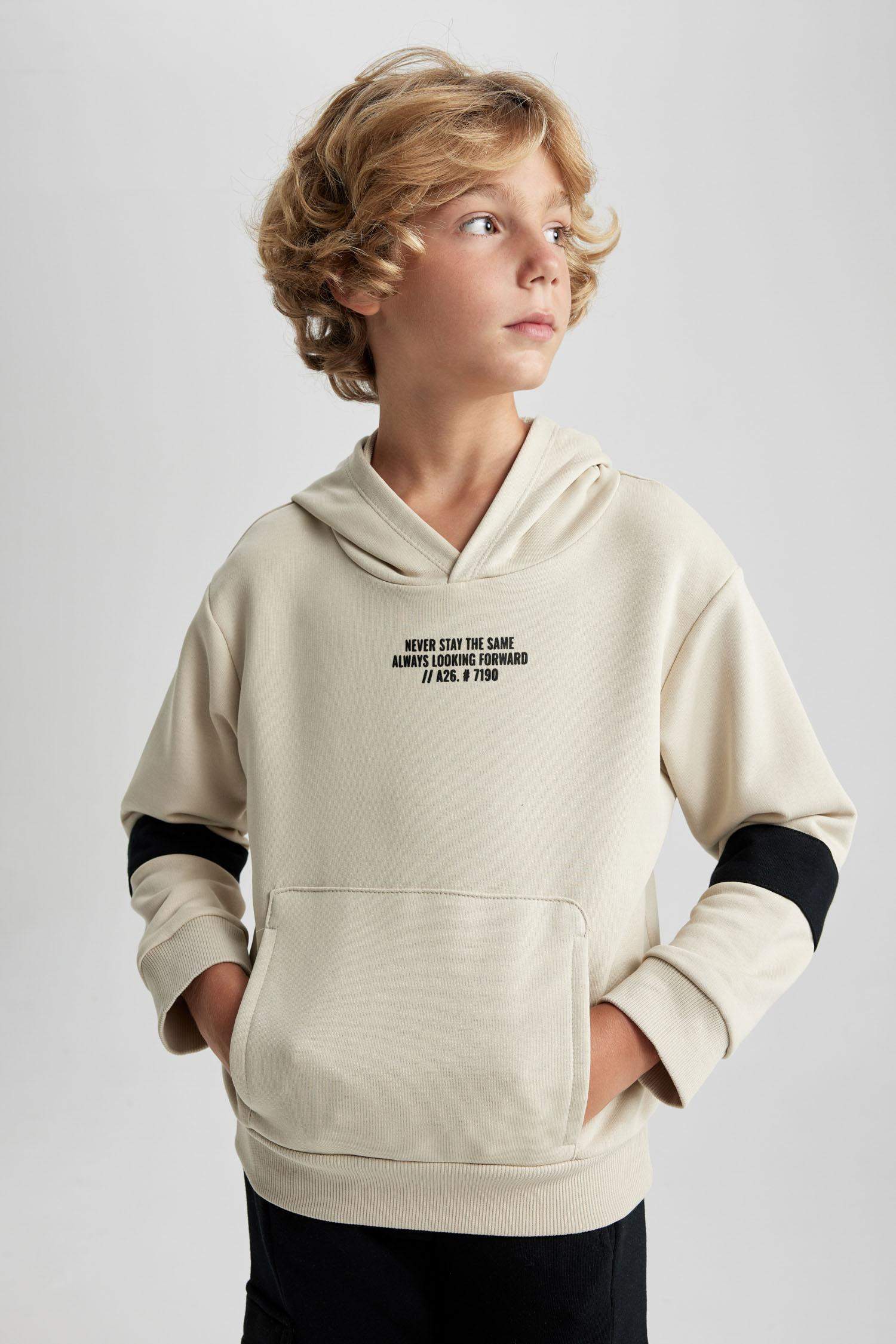 Свитшот оверсайз с капюшоном для мальчиков