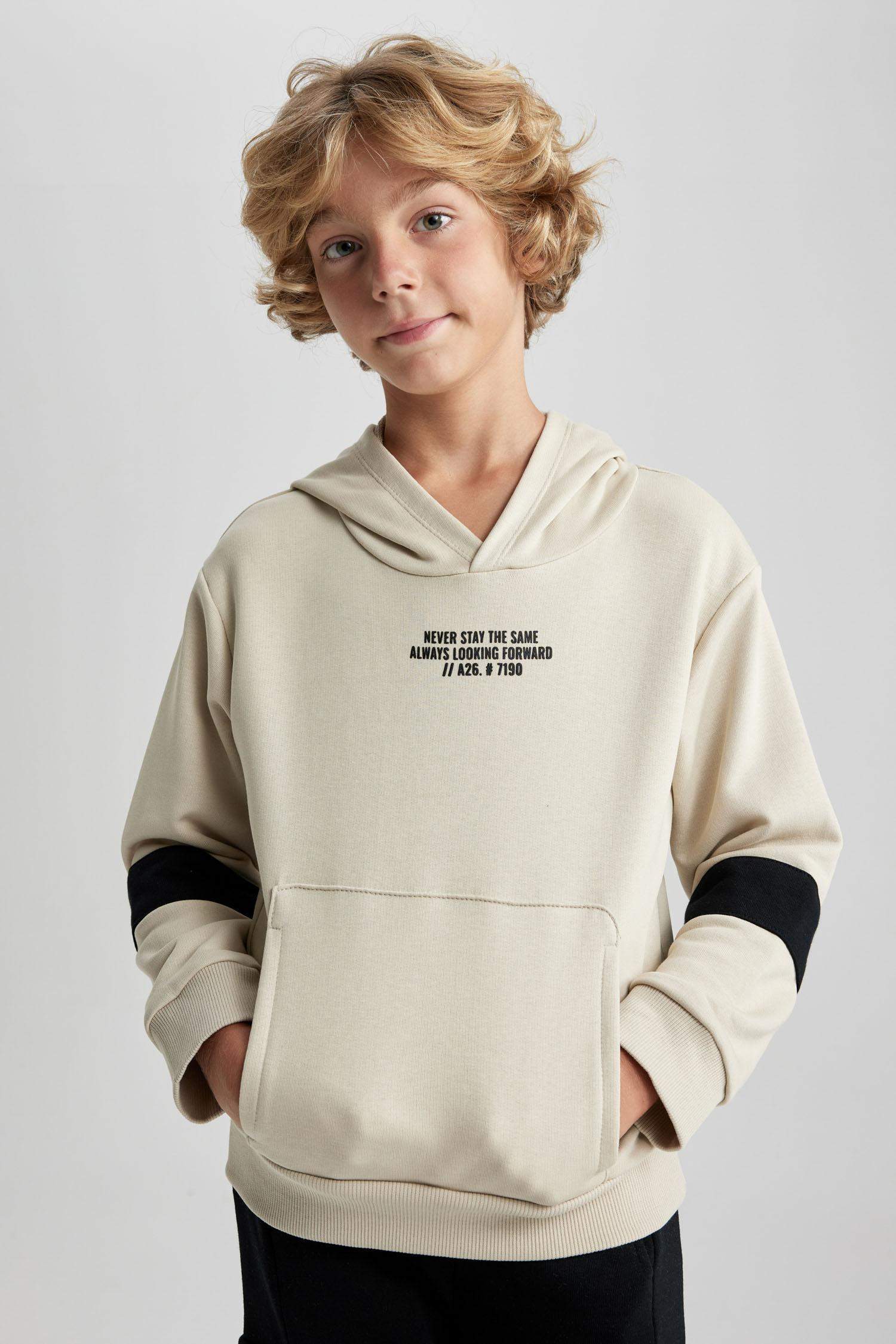 Свитшот оверсайз с капюшоном для мальчиков