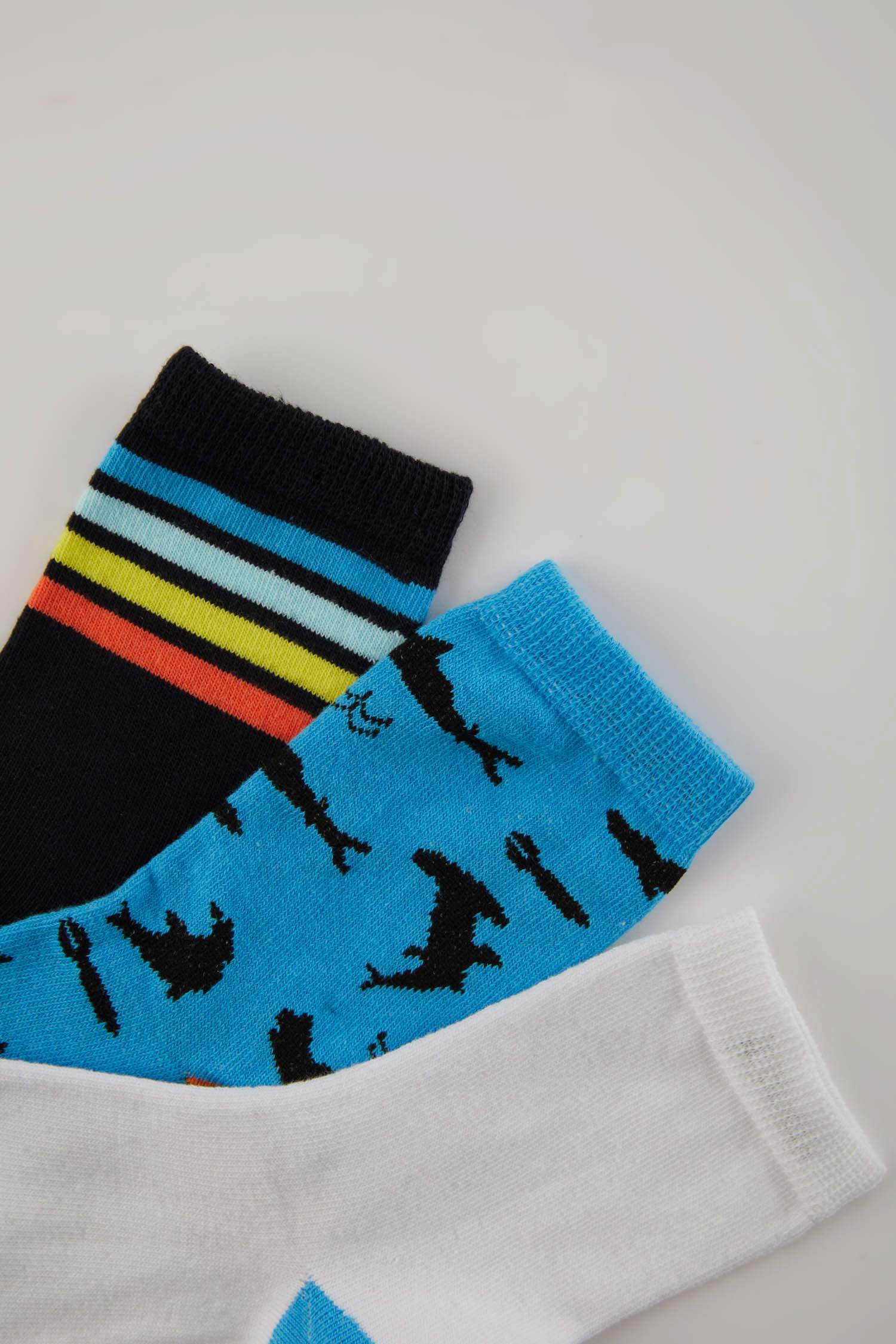 Длинные носки из хлопка для мальчиков, 3 пары