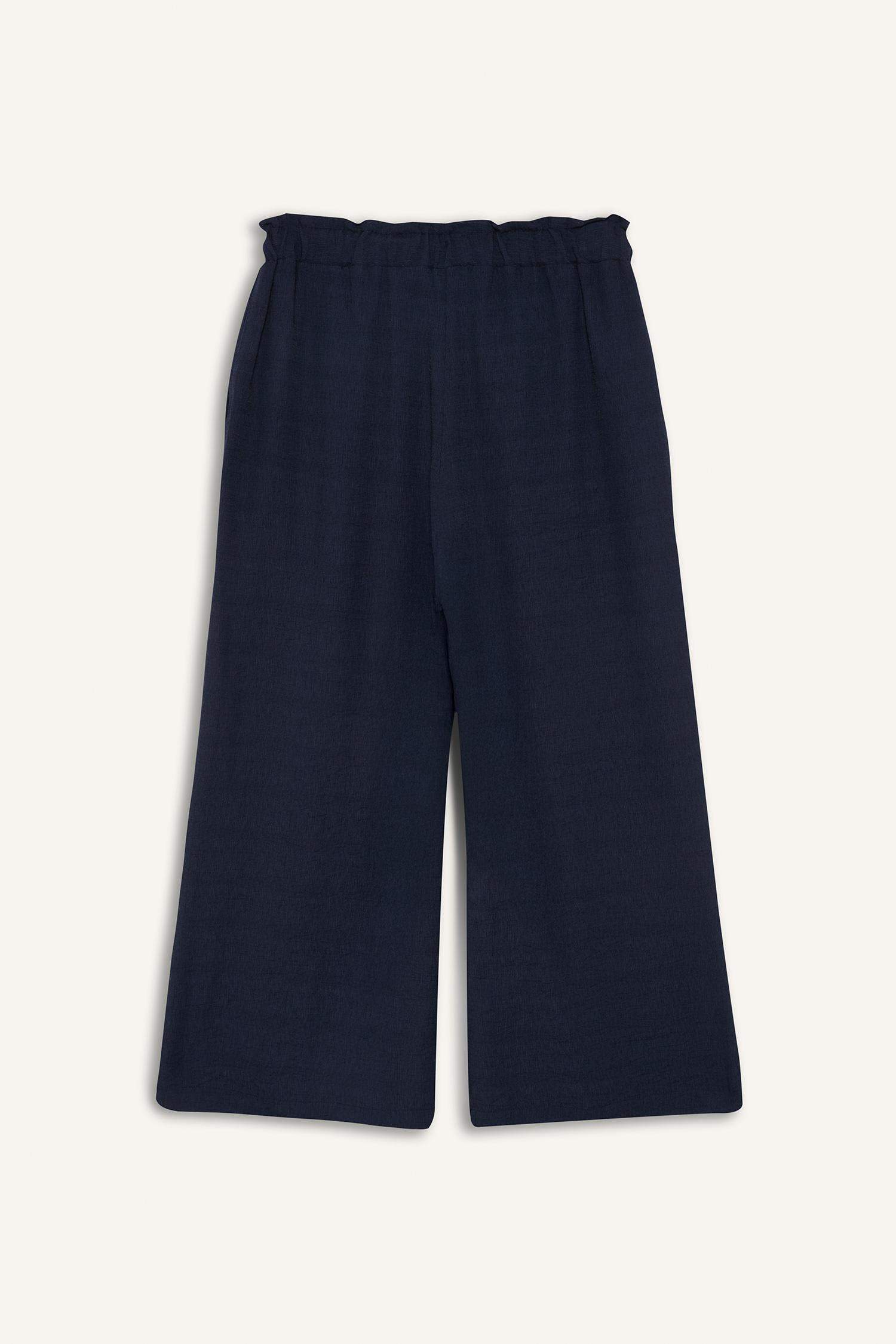 Beli Lastikli Cepli Düz Paça Kapri