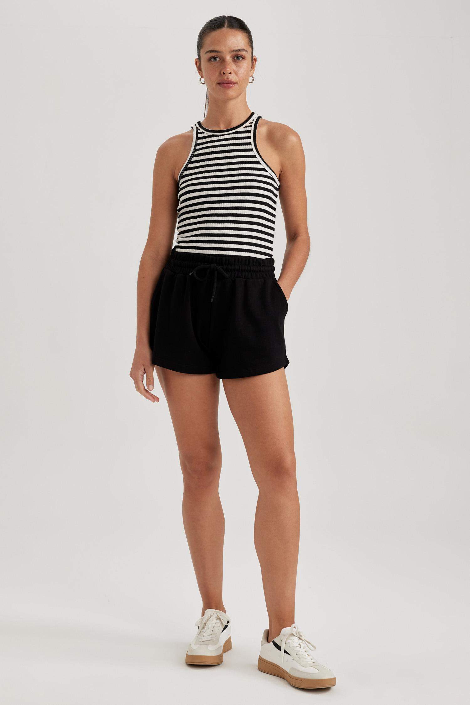 Әйелдерге слим пішімі қиылысқан жаға жолақ Ішкөйлек