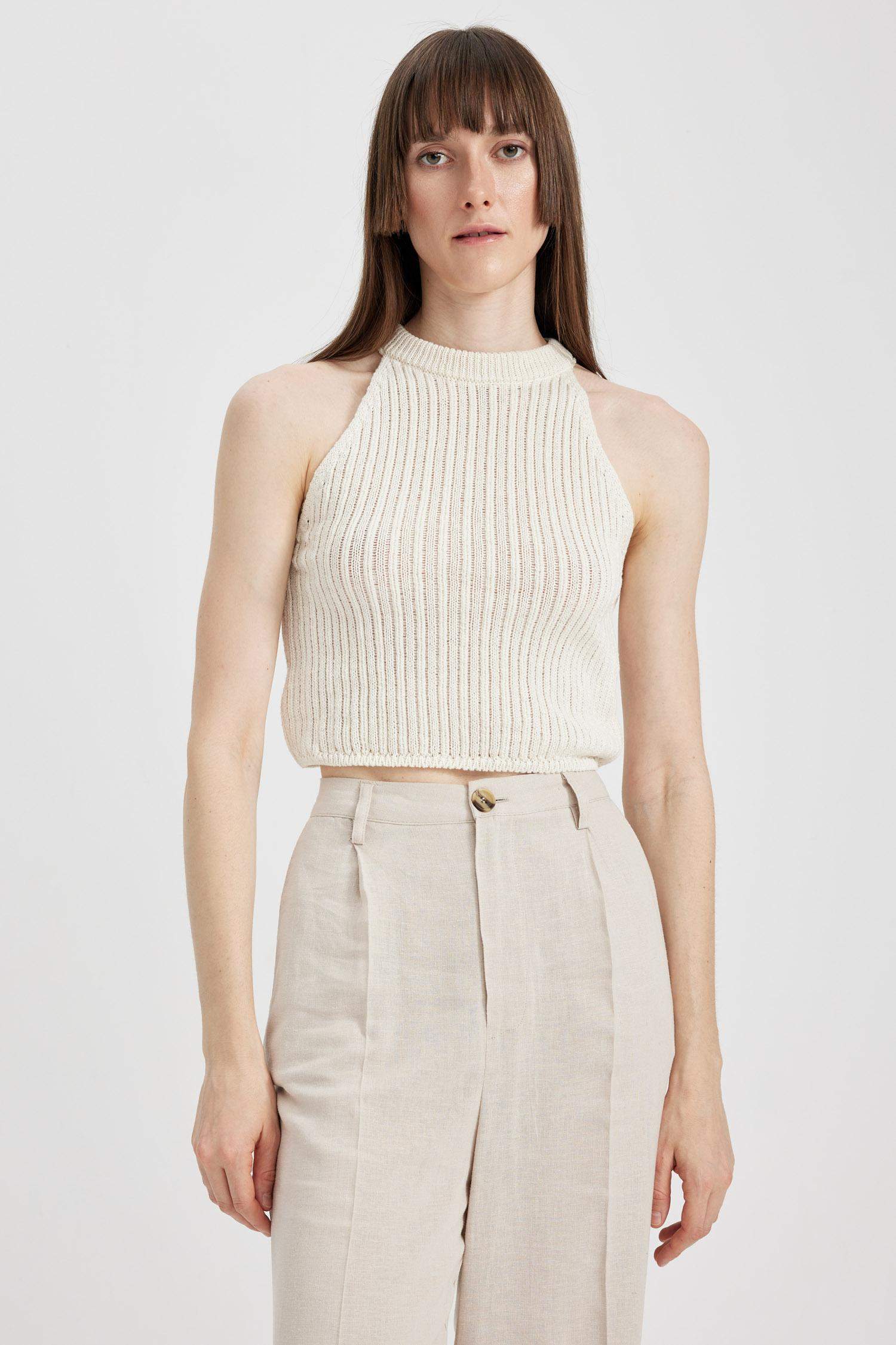 Crochet Knitwear Crop Top