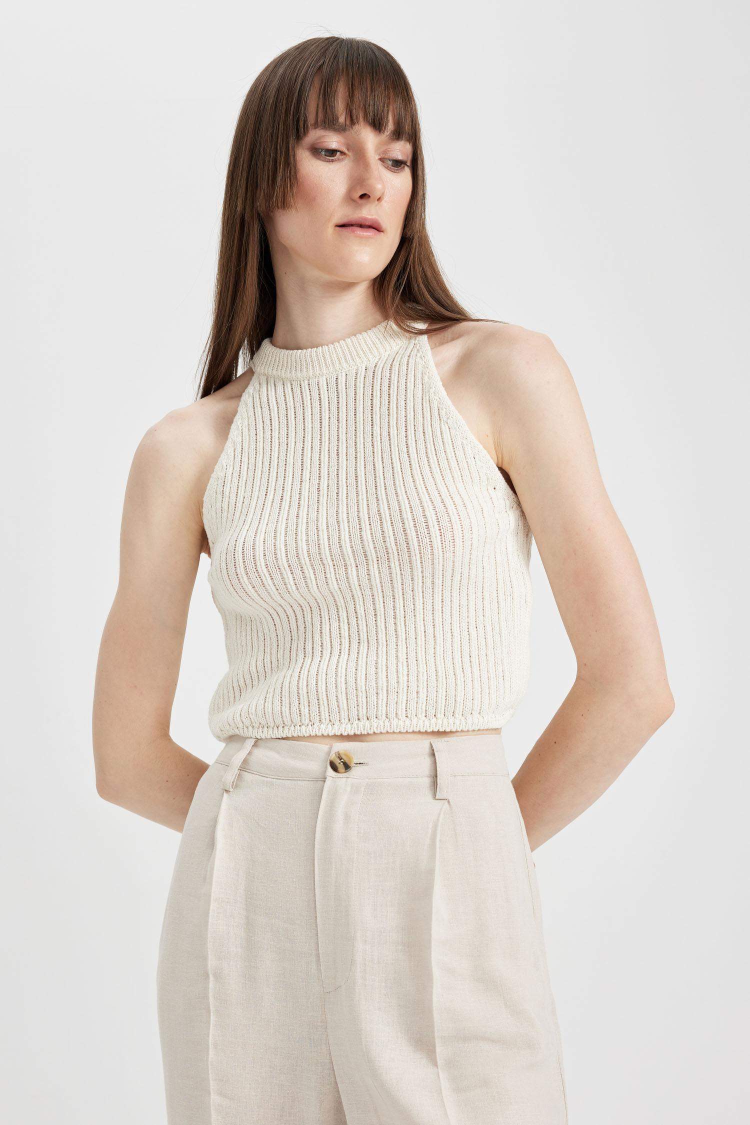 Crochet Knitwear Crop Top