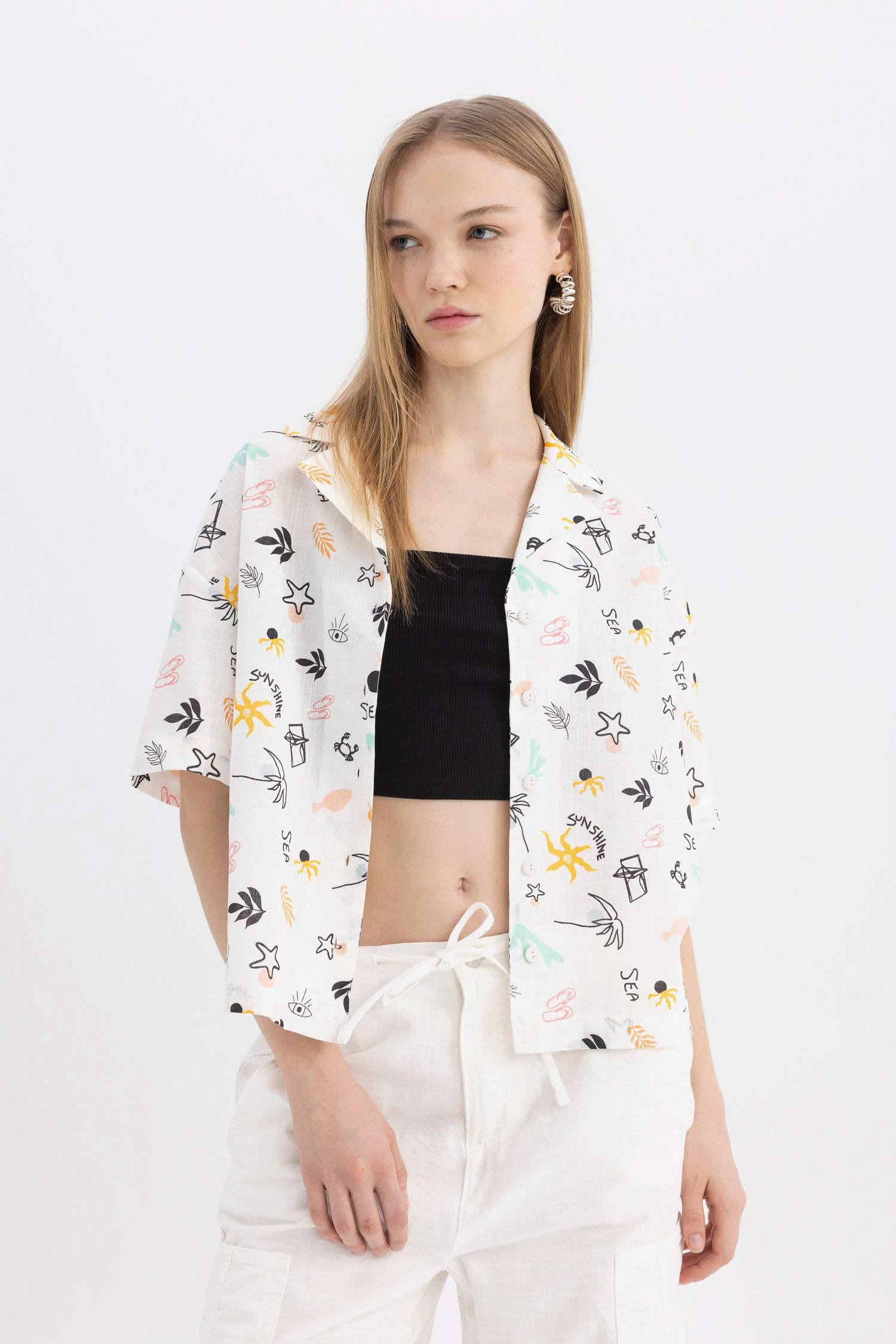 قميص نص ردن اوفر سايز بياخة بجامة