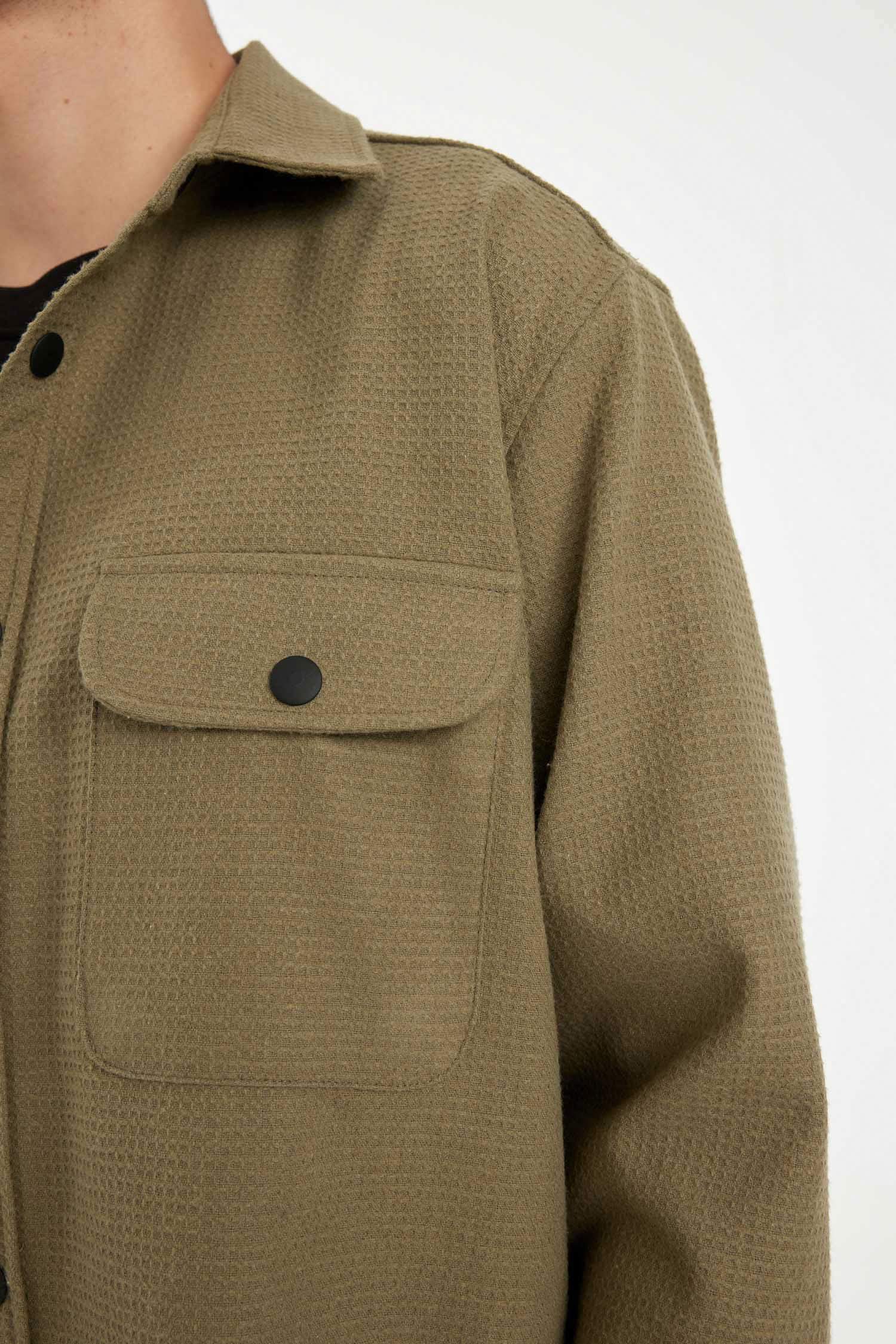 قميص قطن كم طويل قصة مريحة