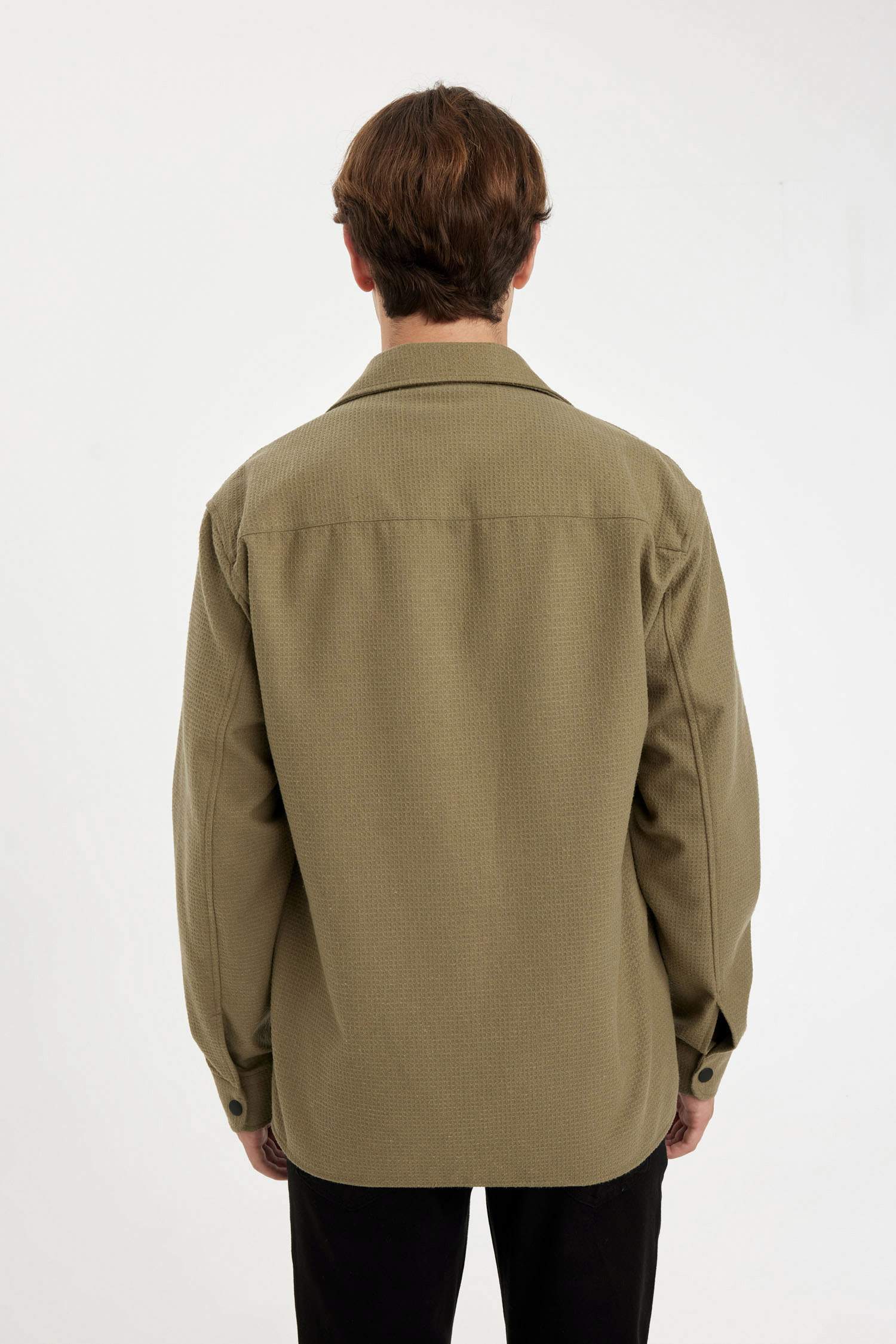 قميص قطن كم طويل قصة مريحة