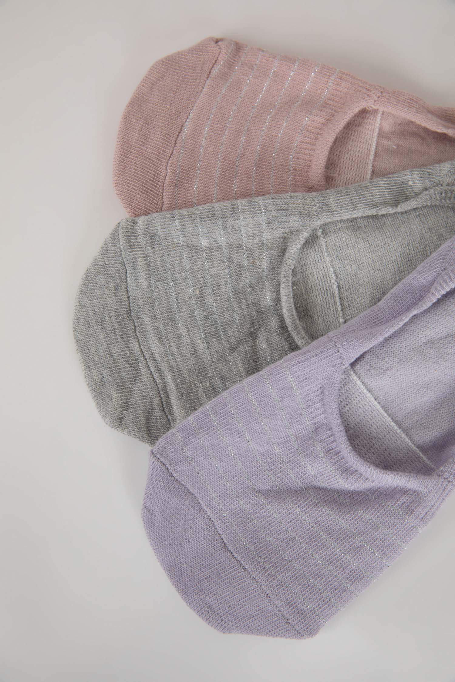 Kadın 3'lü Pamuklu Babet Çorap