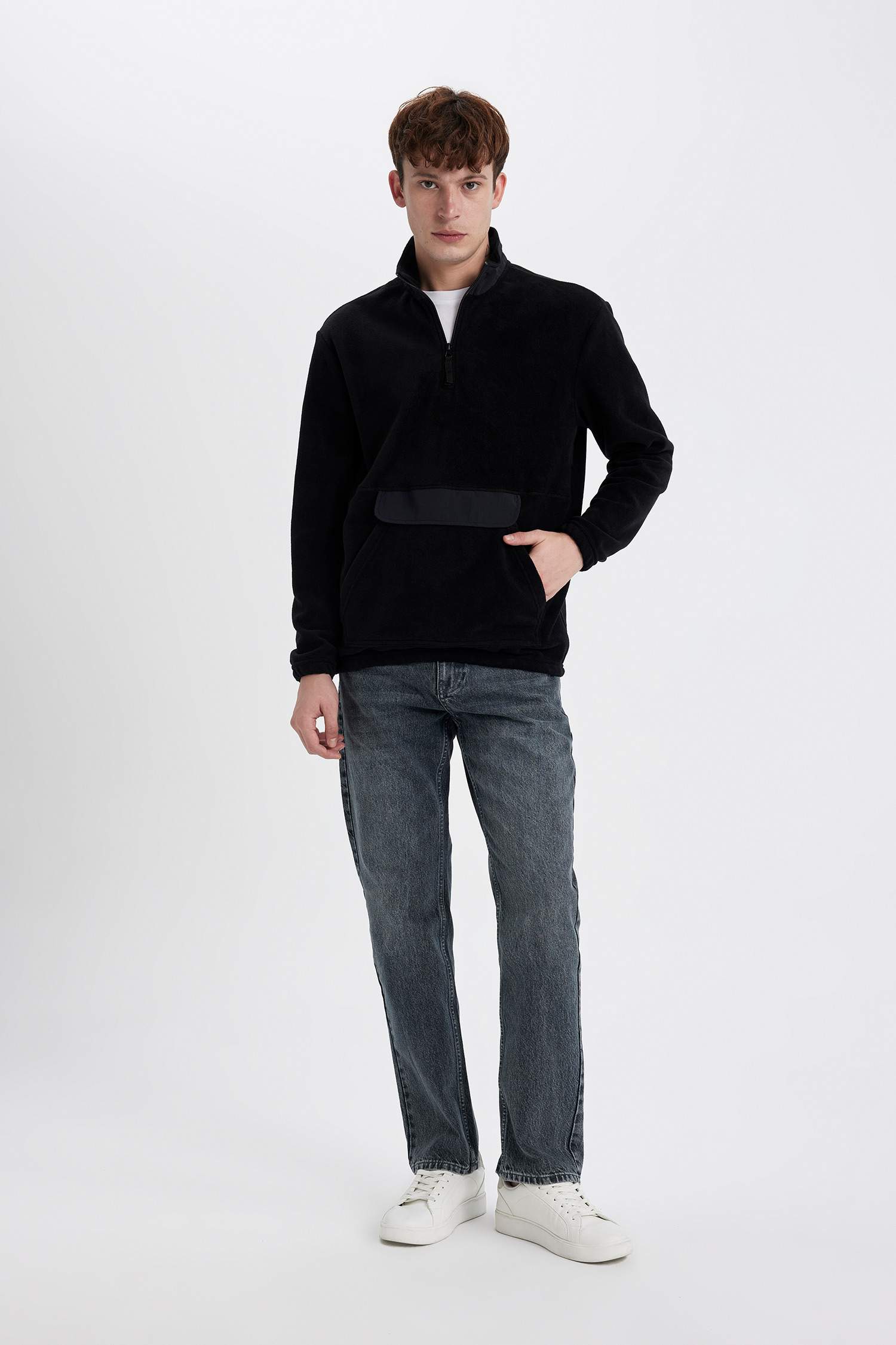 қалыпты пішім биік жаға Свитер