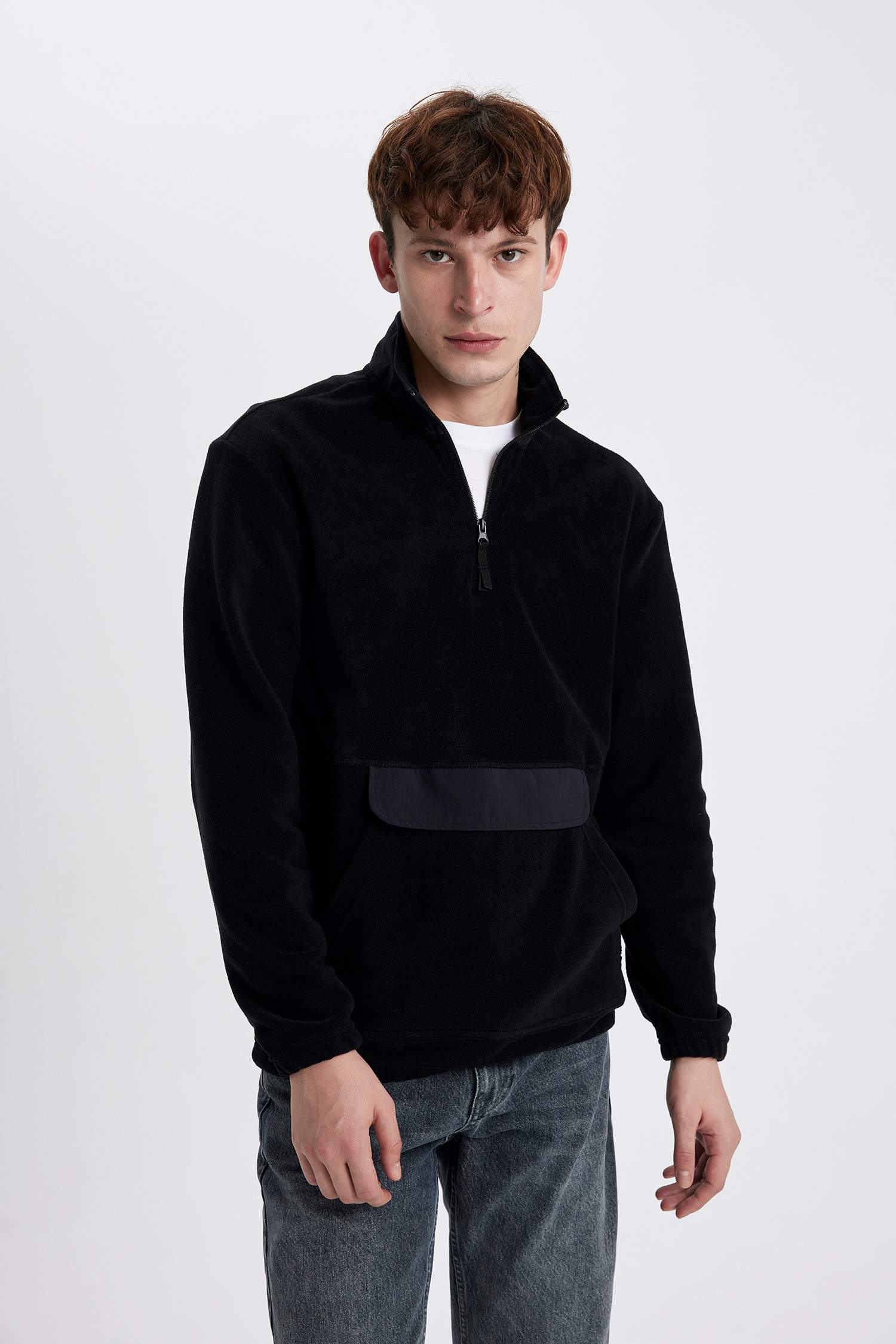 қалыпты пішім биік жаға Свитер