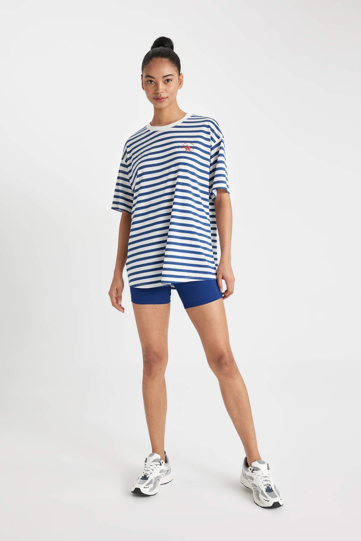 Defacto Fit Oversize Fit Crew Neck Printed Sportsman Short Sleeve T-Shirt