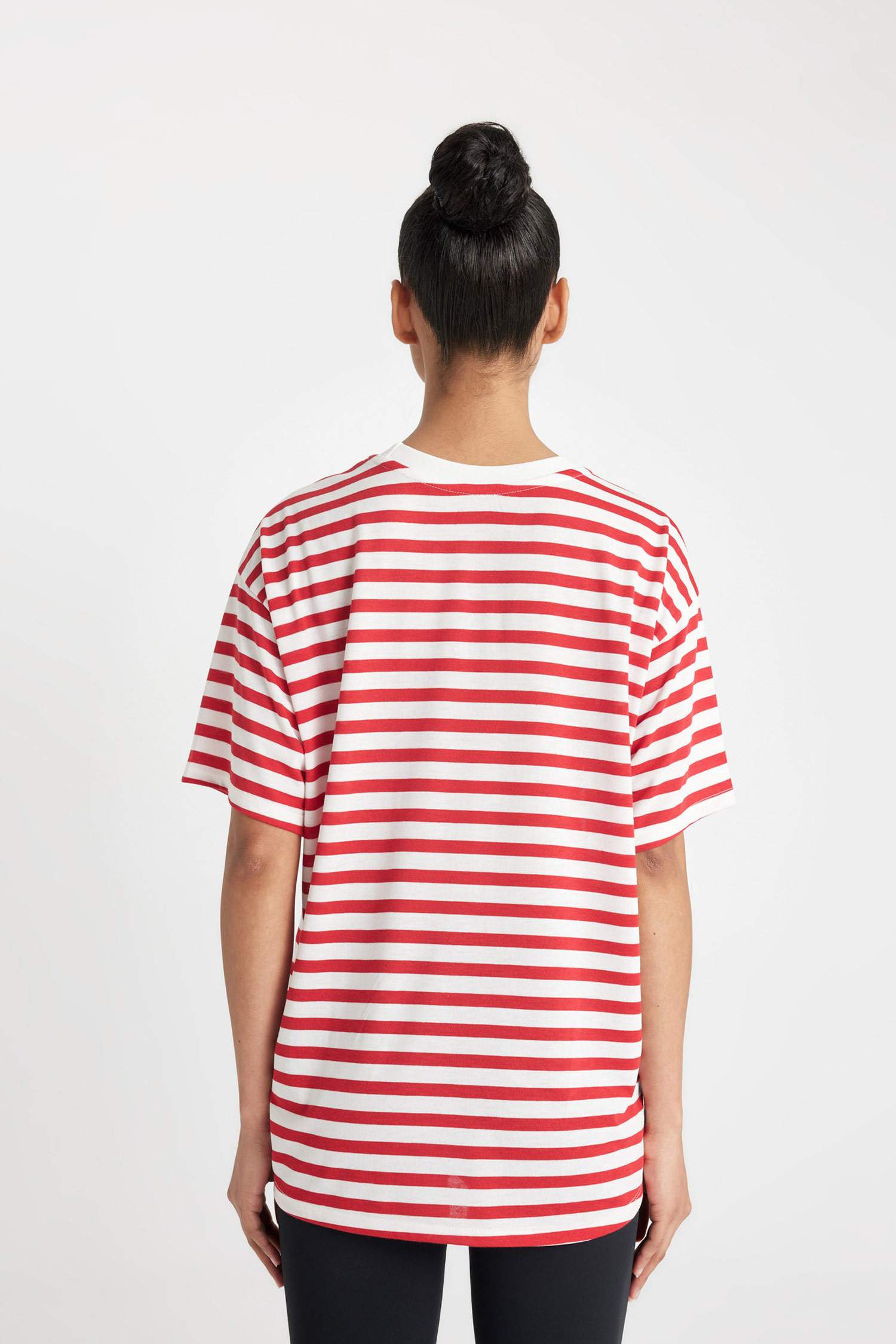 DeFactoFit Oversize Fit Crew Neck Printed Sports T-Shirt