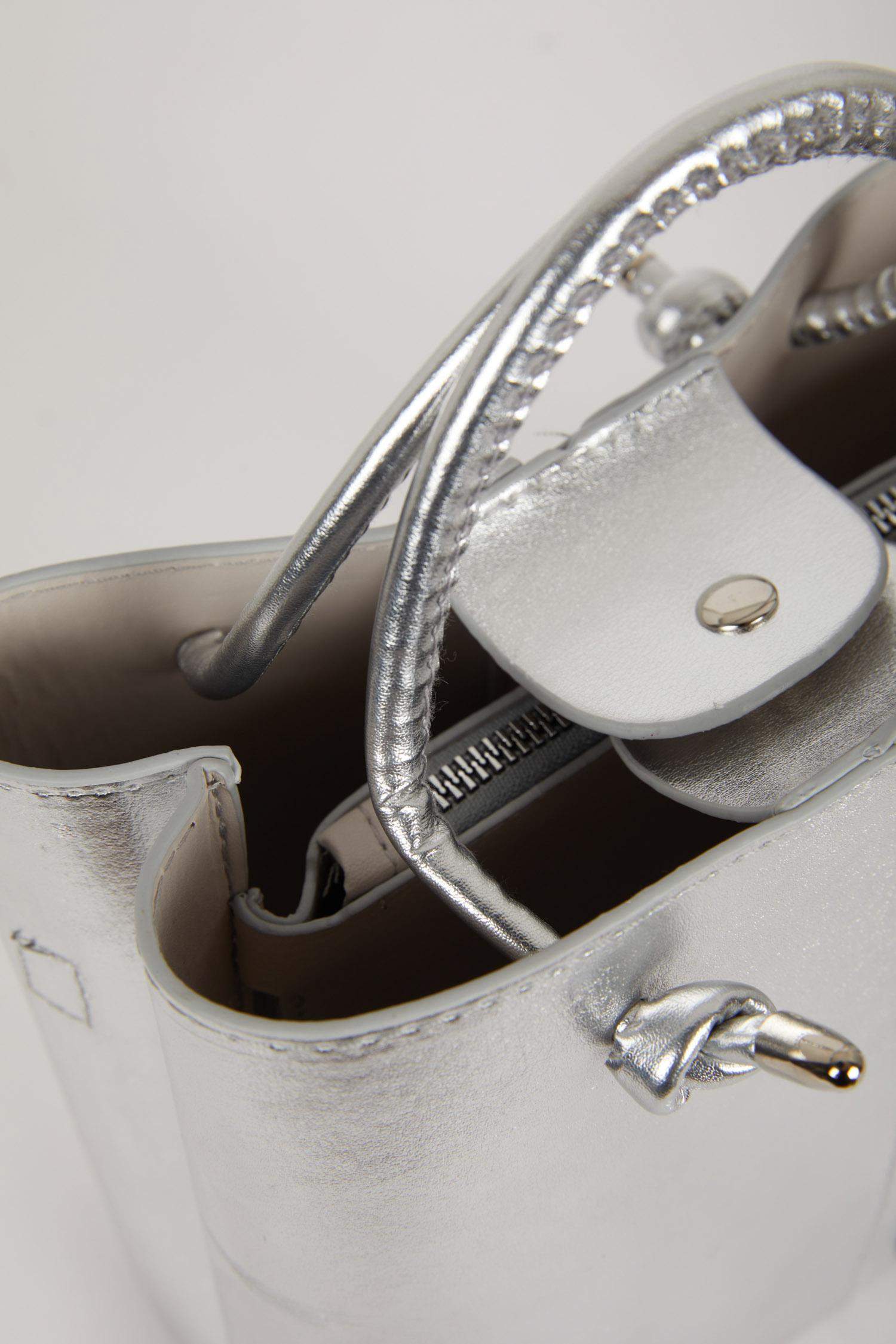 Kadın Suni Deri Metalik El Çantası