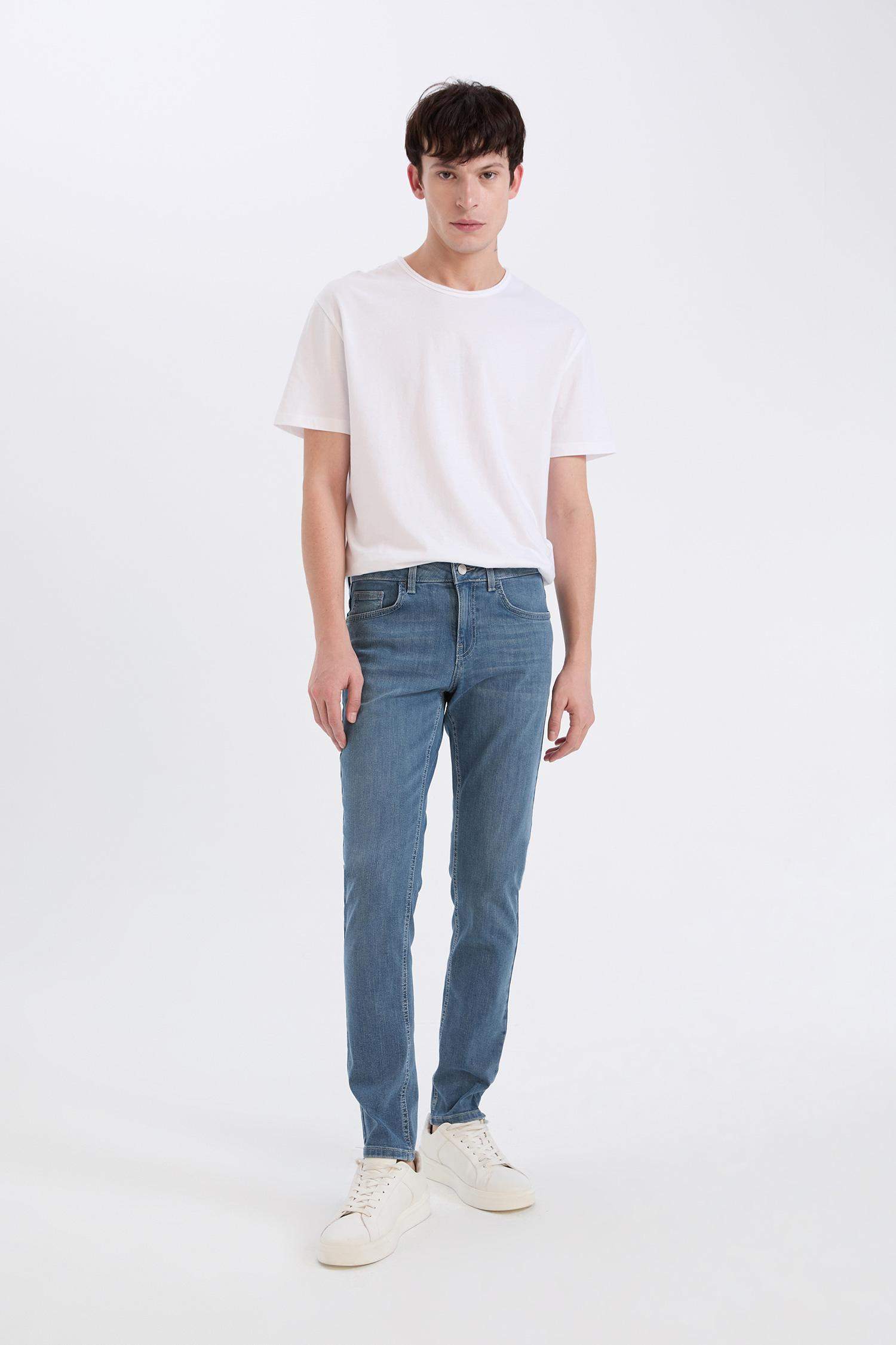 Carlo Skinny Fit Ekstra Dar Kalıp Normal Bel Ekstra Dar Paça Jean Pantolon