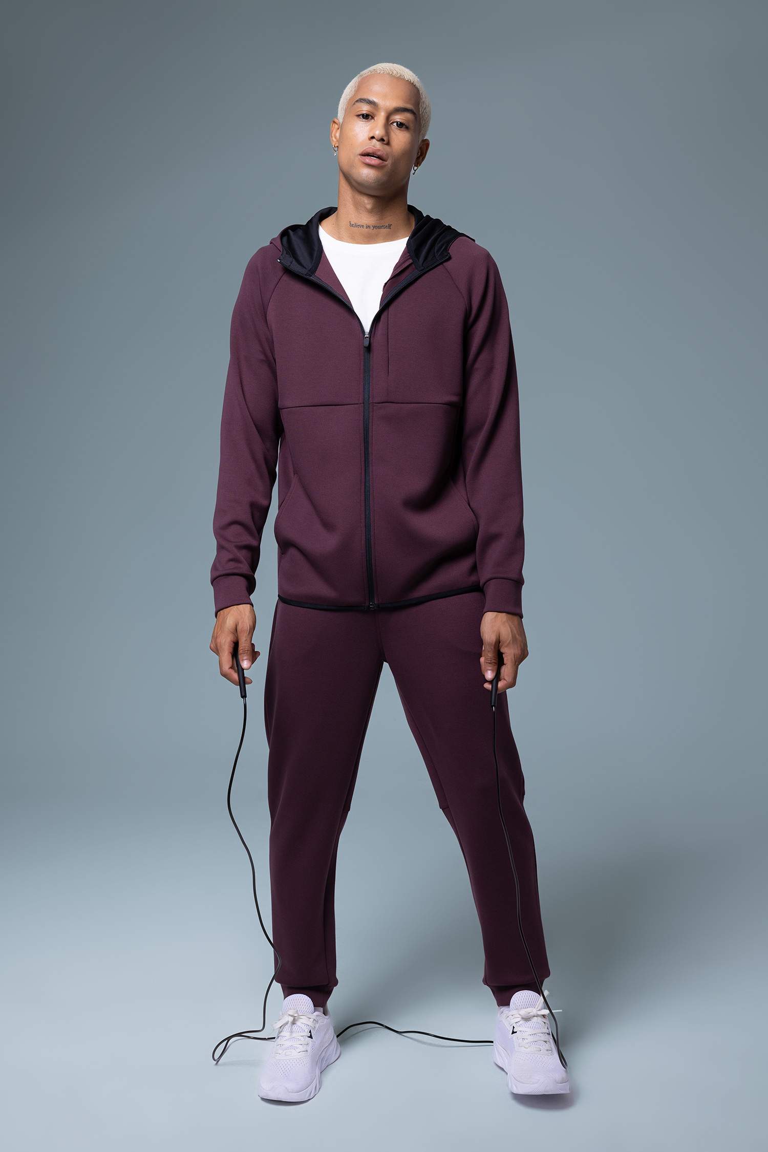 DeFactoFit Slim Fit Hooded Scuba Fabric Zippered Sweatshirt