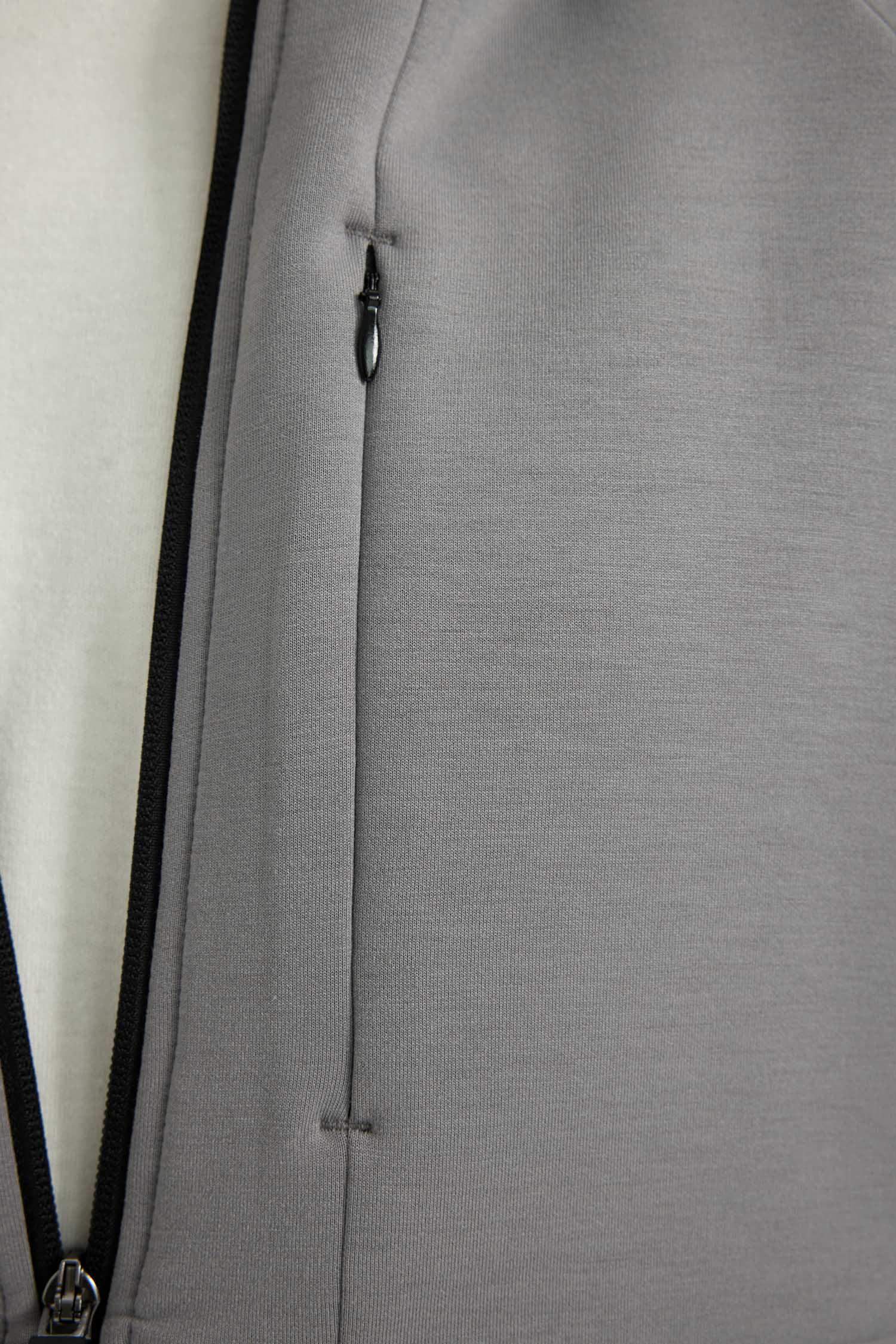 DeFactoFit Slim Fit Zippered Scuba Fabric Cardigan