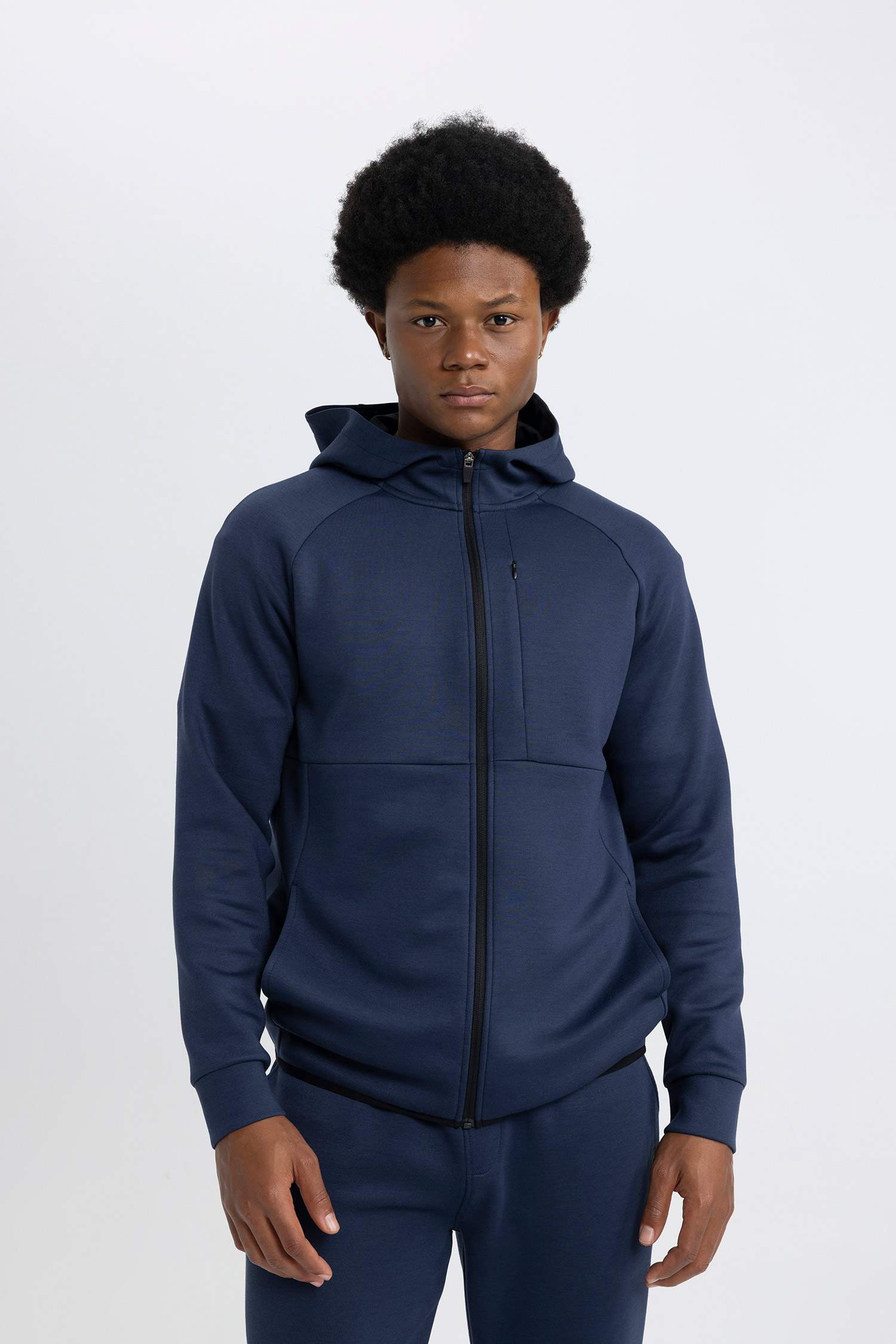 DeFactoFit Slim Fit Scuba Fabric Zippered Sweatshirt