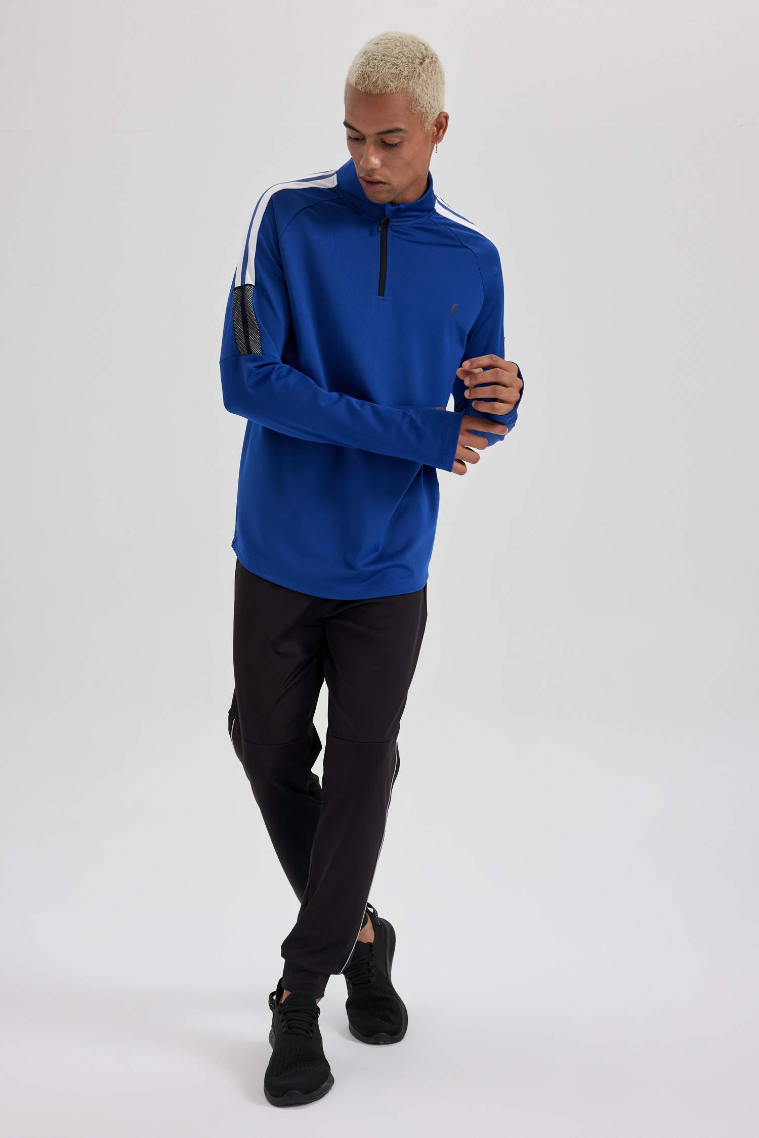 DeFactoFit Slim Fit Zippered Scuba Fabric Sports Sweatshirt