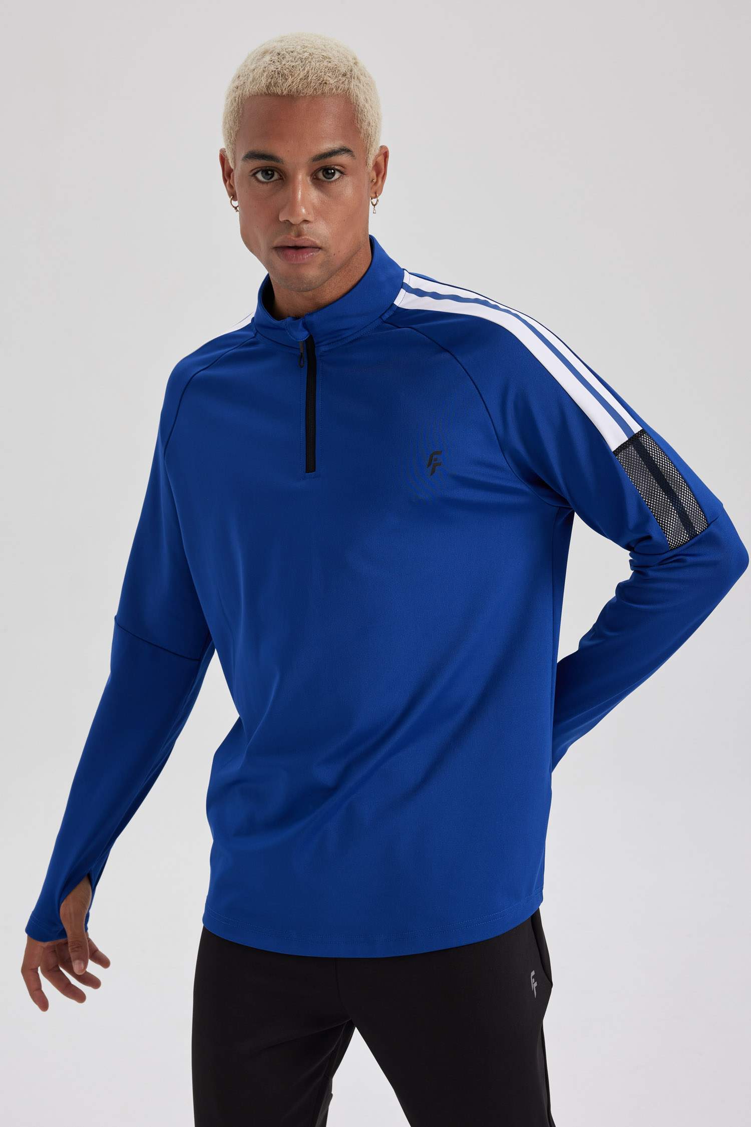 DeFactoFit Slim Fit Zippered Scuba Fabric Sports Sweatshirt