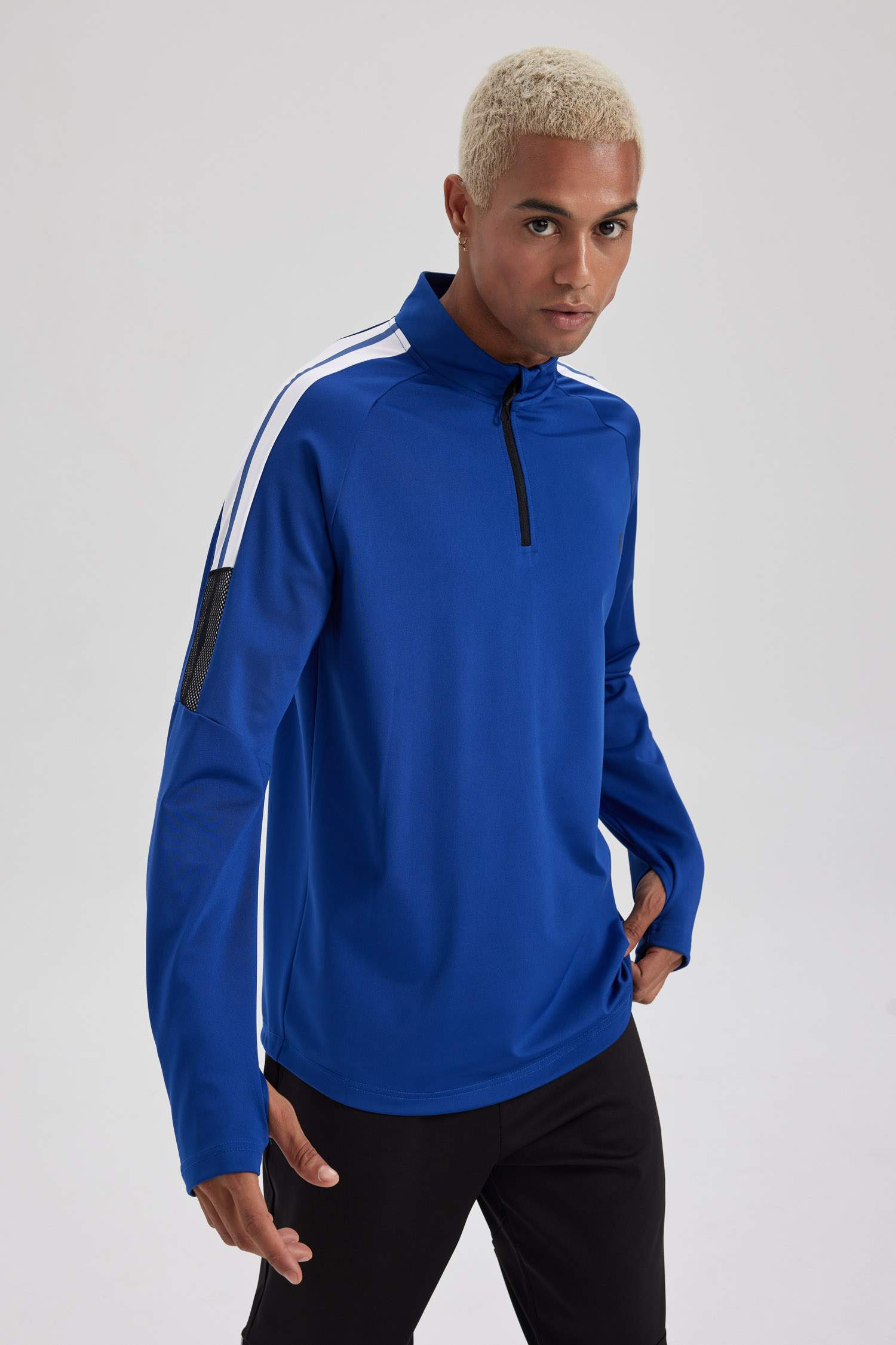 DeFactoFit Slim Fit Zippered Scuba Fabric Sports Sweatshirt