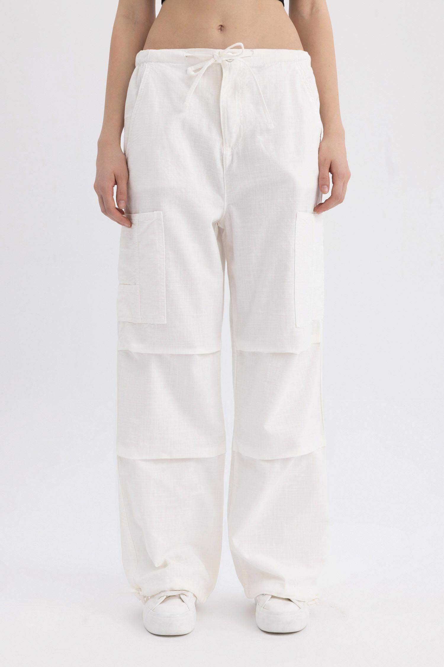 Брюки parachute з габардину для жінок